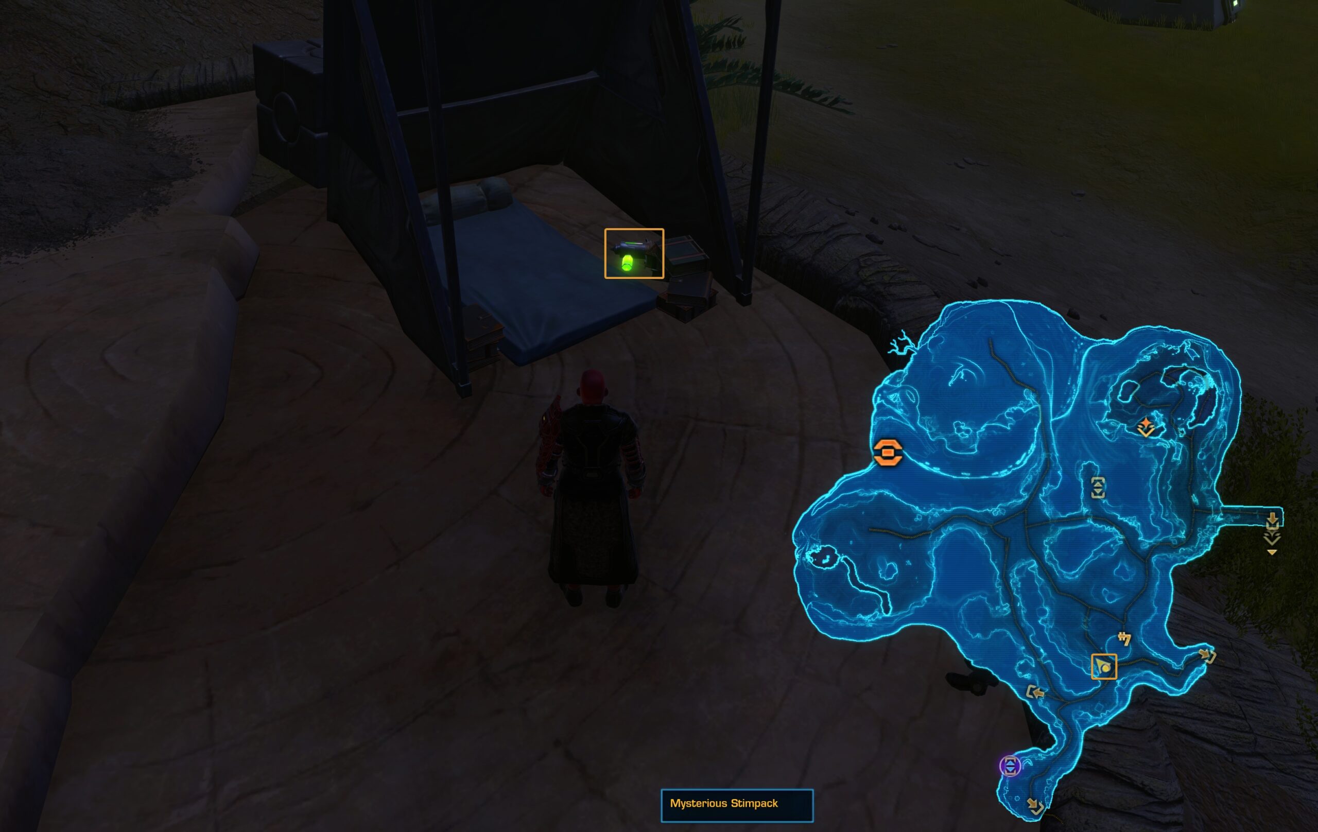 Mysterious Stimpack Sporefall Tent Map