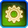 Cog Wheel Green Blue Decoration Icon