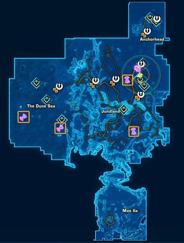 Raal Regulator Locations on Tatooine