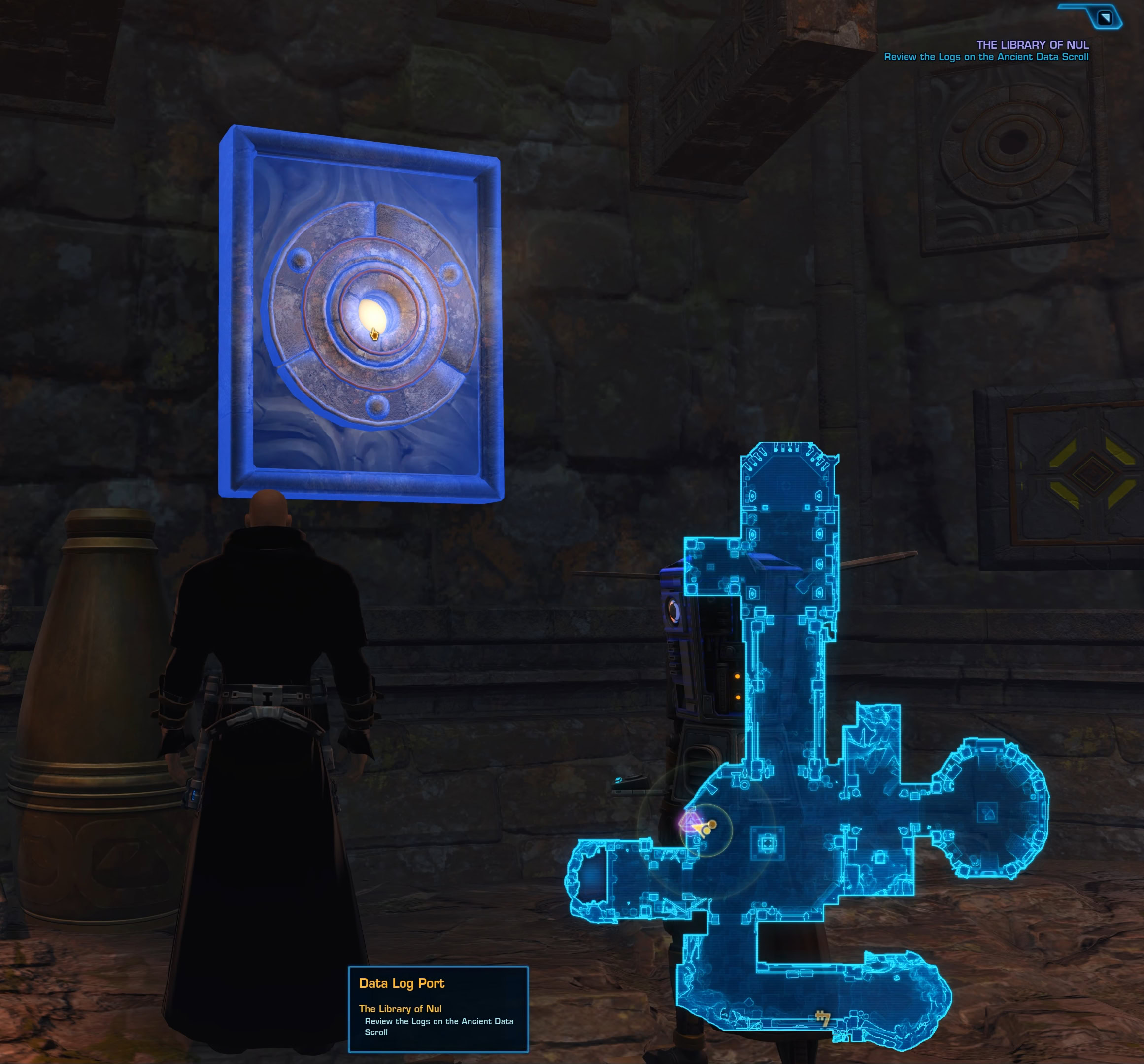 Review the logs on the Ancient Data Scroll.jpg