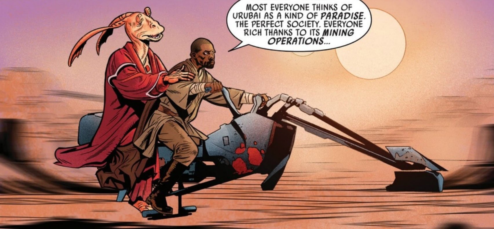 Kelleran Beq and Jar Jar go to mines