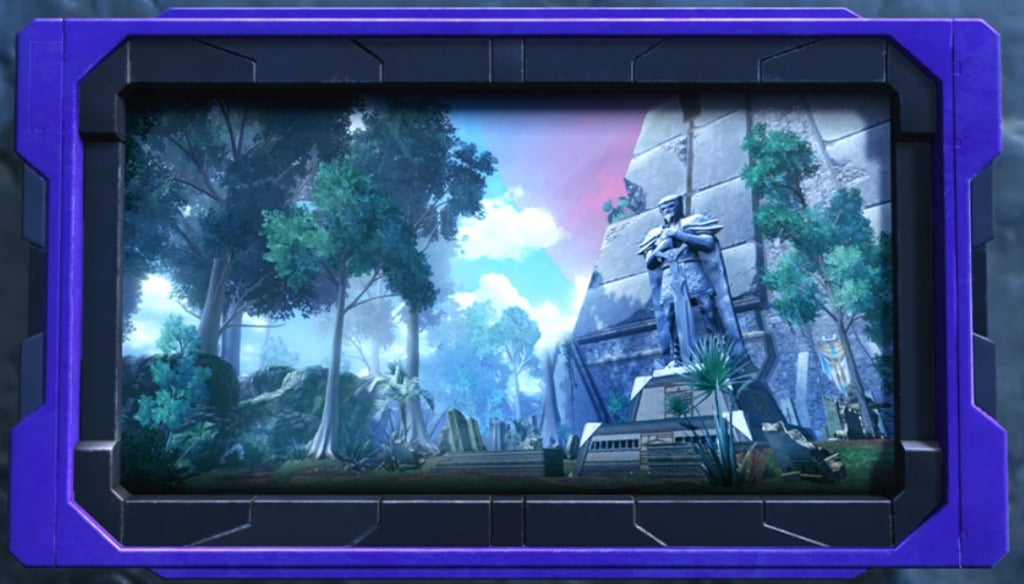 Yavin Art Purple Frame Stronghold Deco