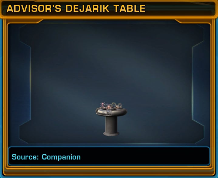 Advisor's Dejarik Table