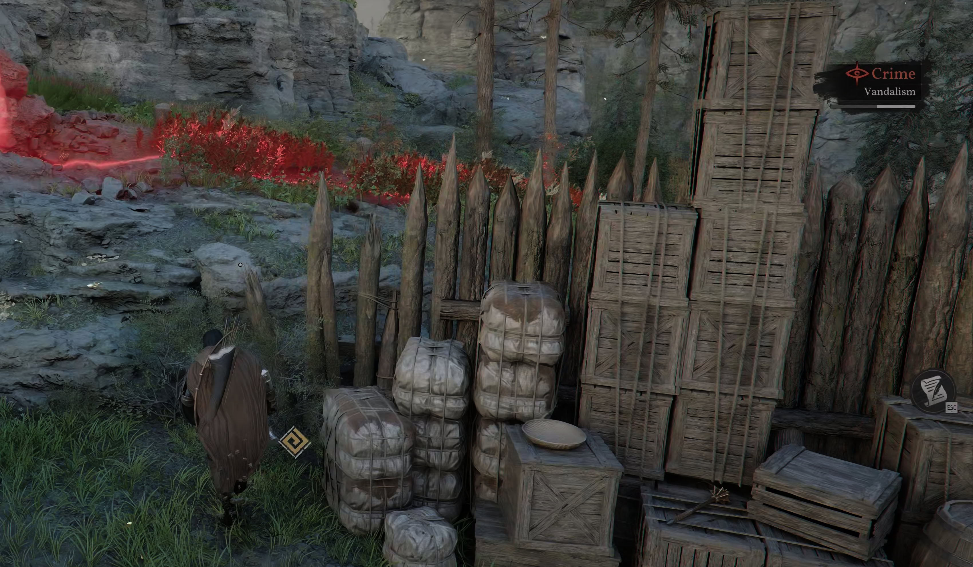 Crimson Desert Crime indicator and area marker