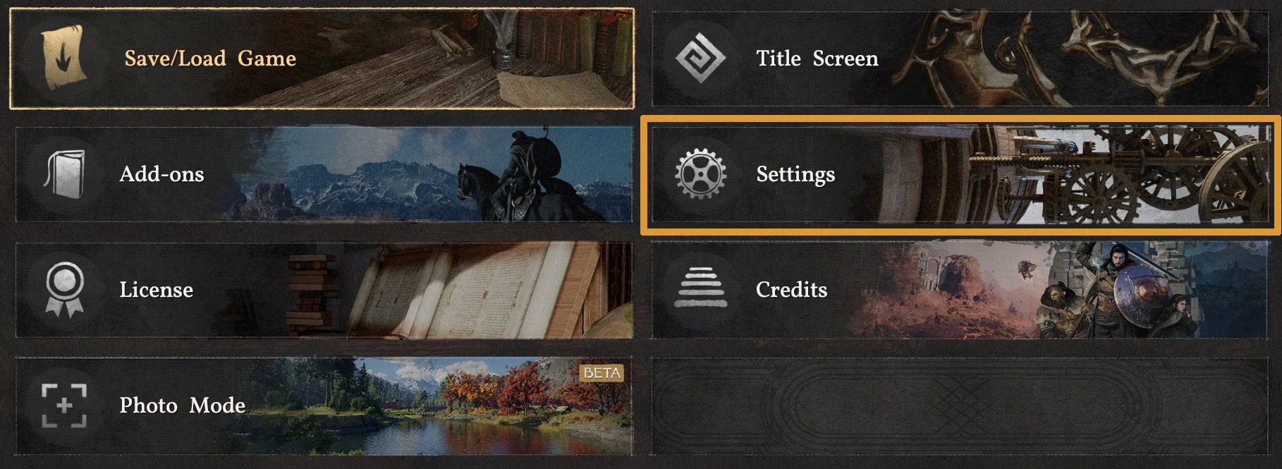 Crimson Desert - Settings Menu