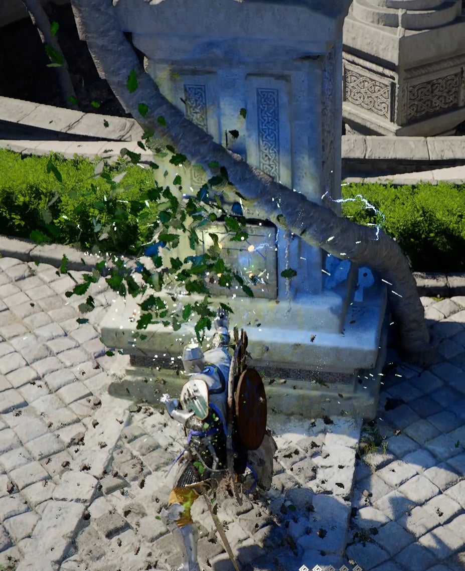 Force Palm the battery into the pillar