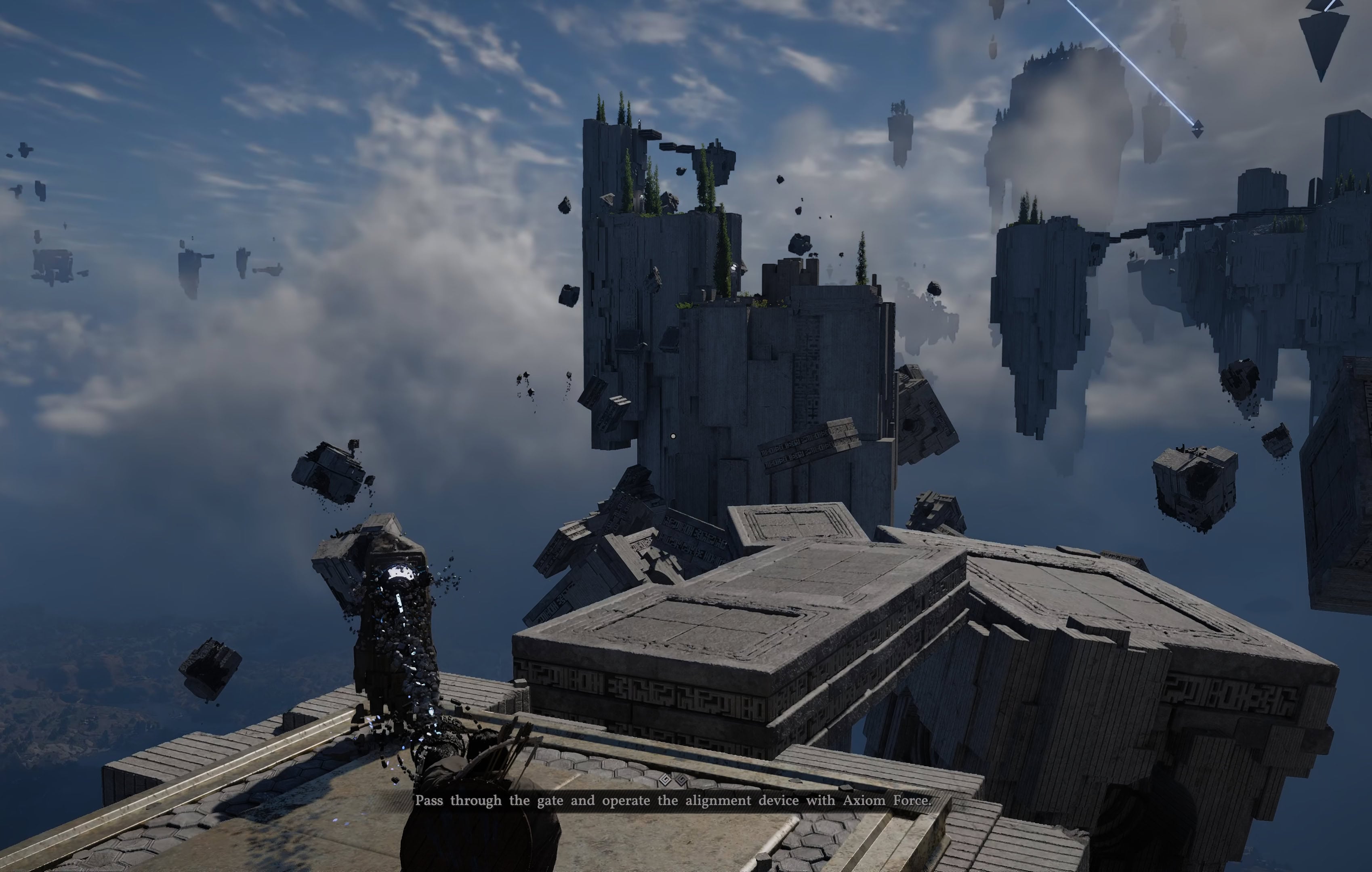 Go through the skybridge gate to the heart of the Abyss - platforms 1