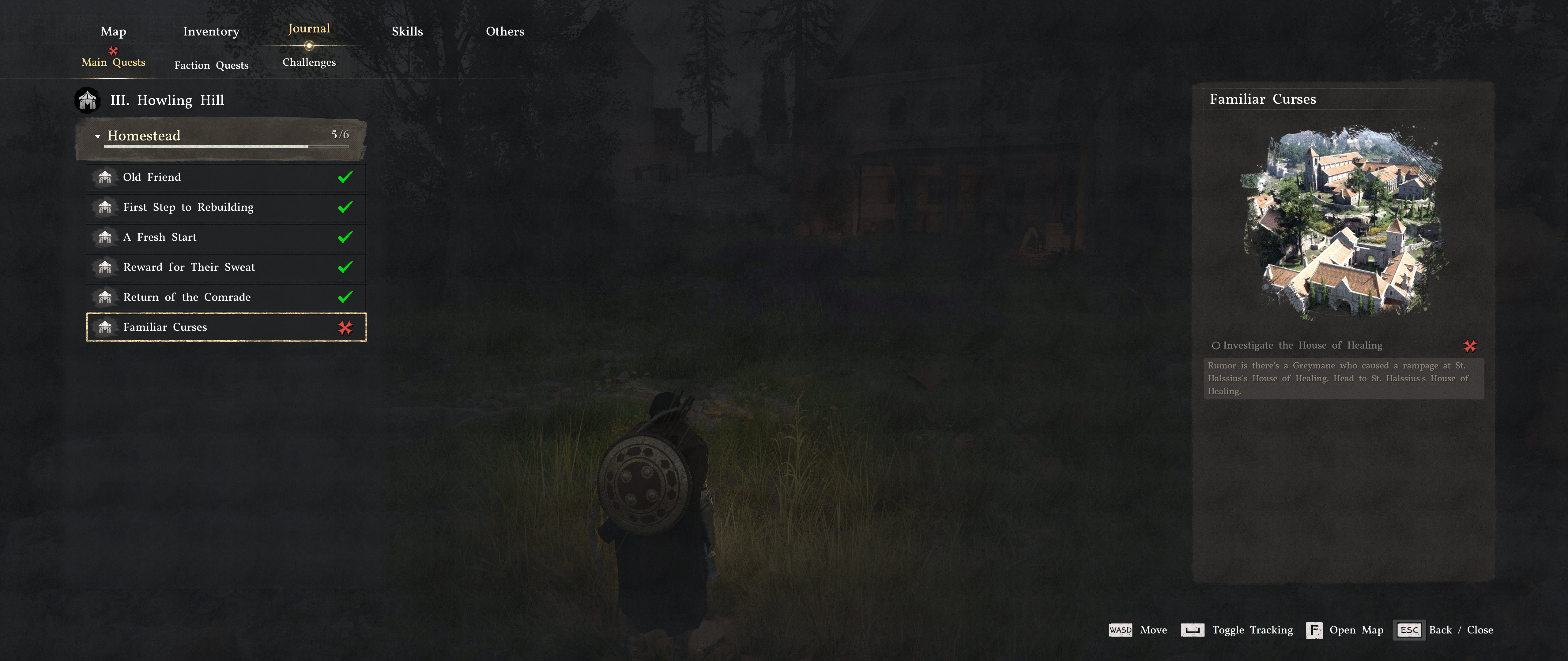 Hold ESC to return back to the game and kip previous menus