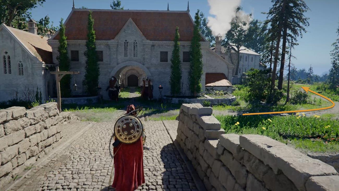 House of healing front yard door and guards