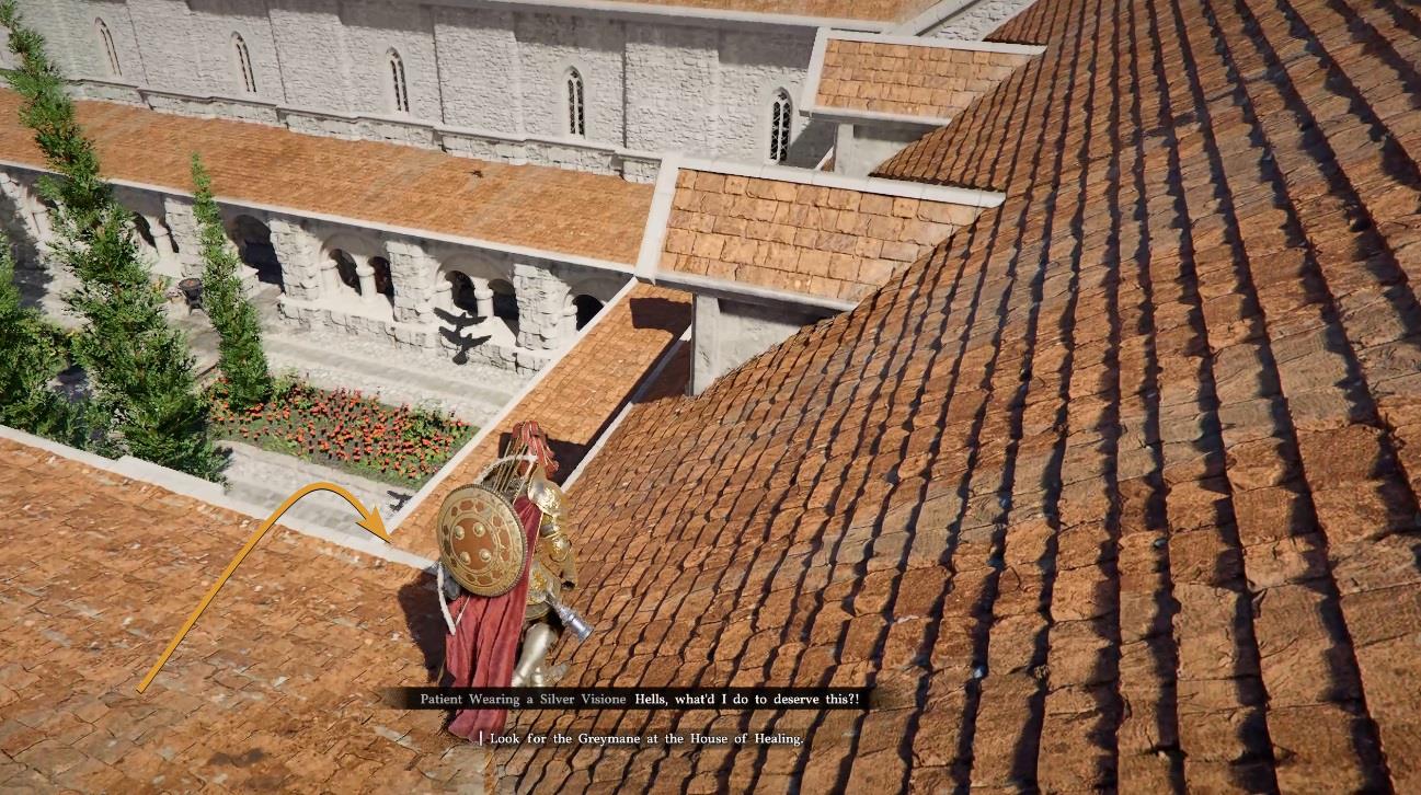 Drop down on the closest corner