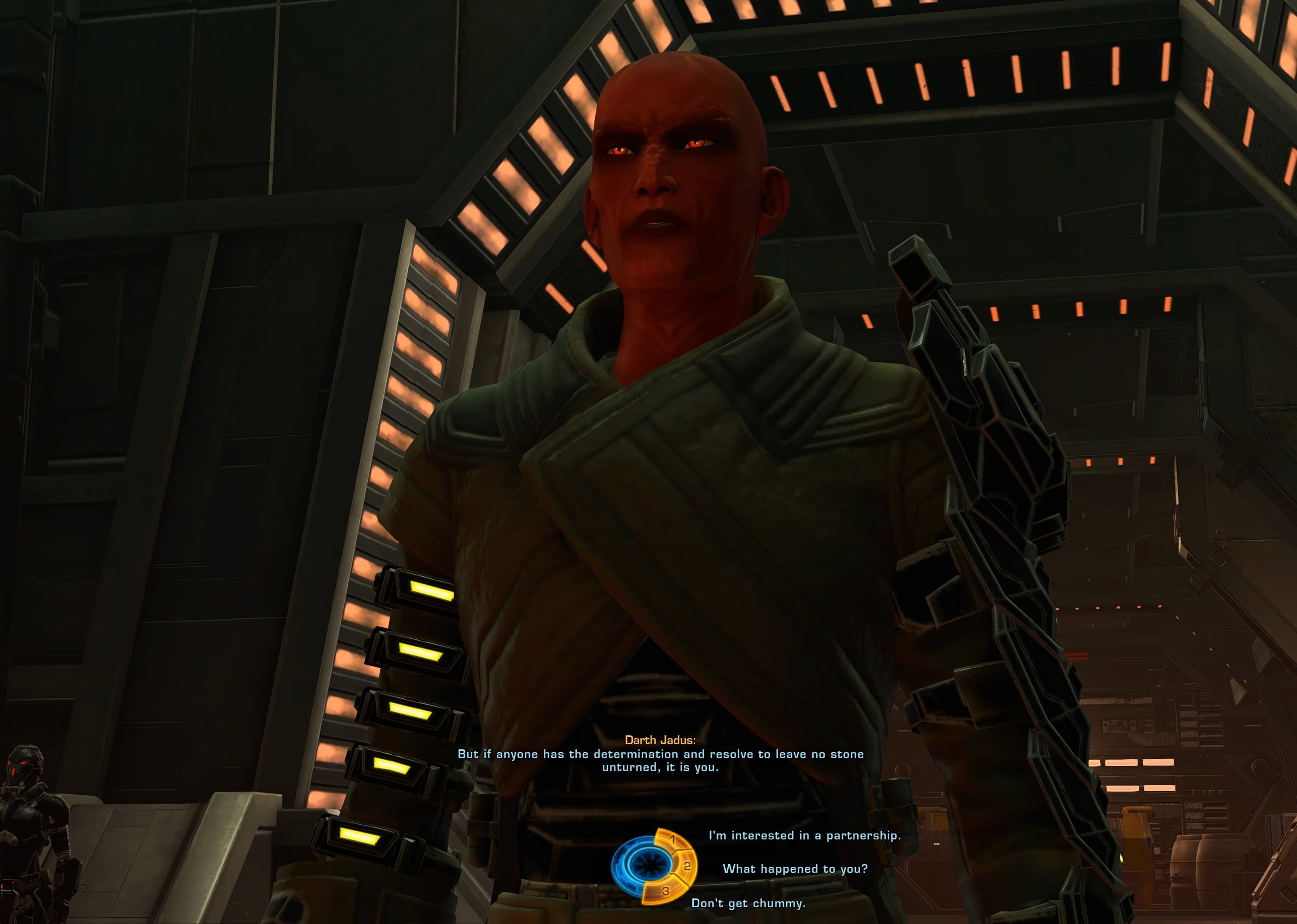 Imperial Agent meets Jadus on board of the Enigma