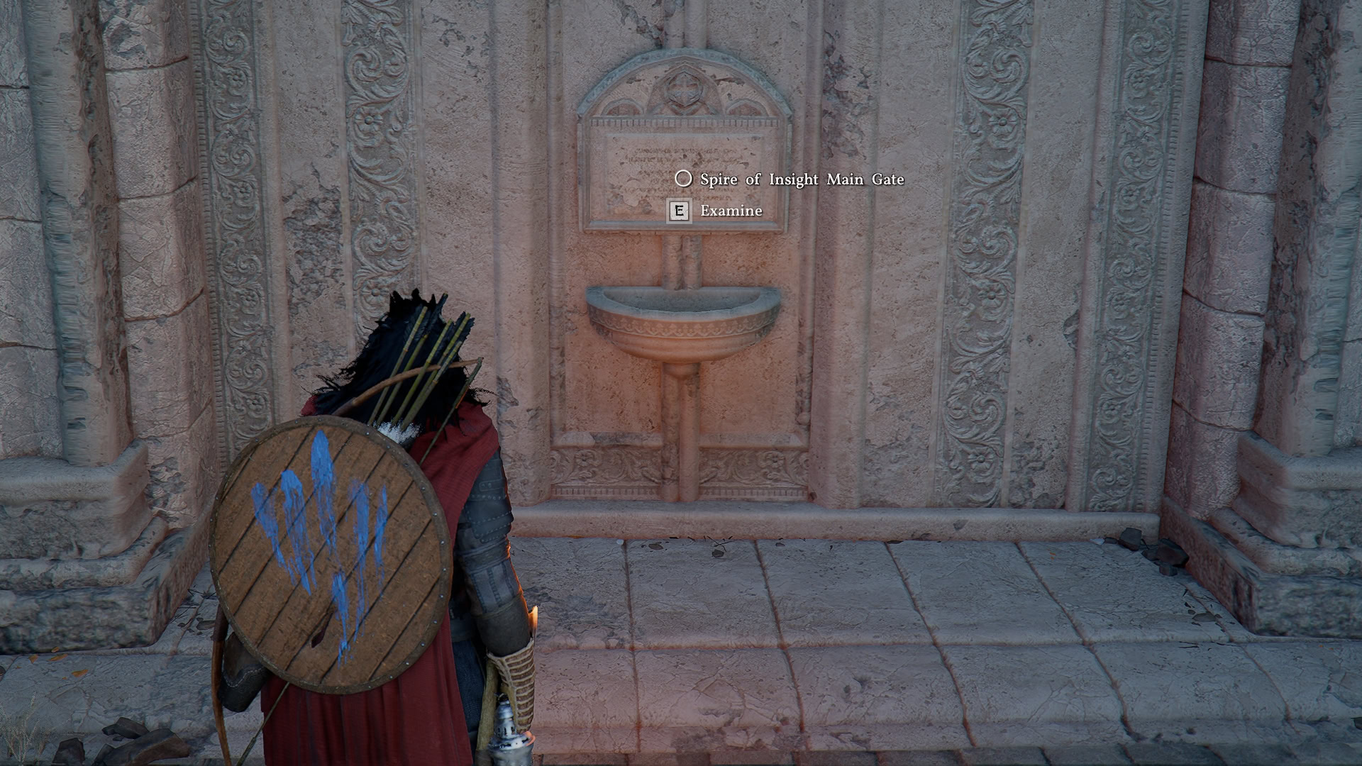 Message on the door of the Spire