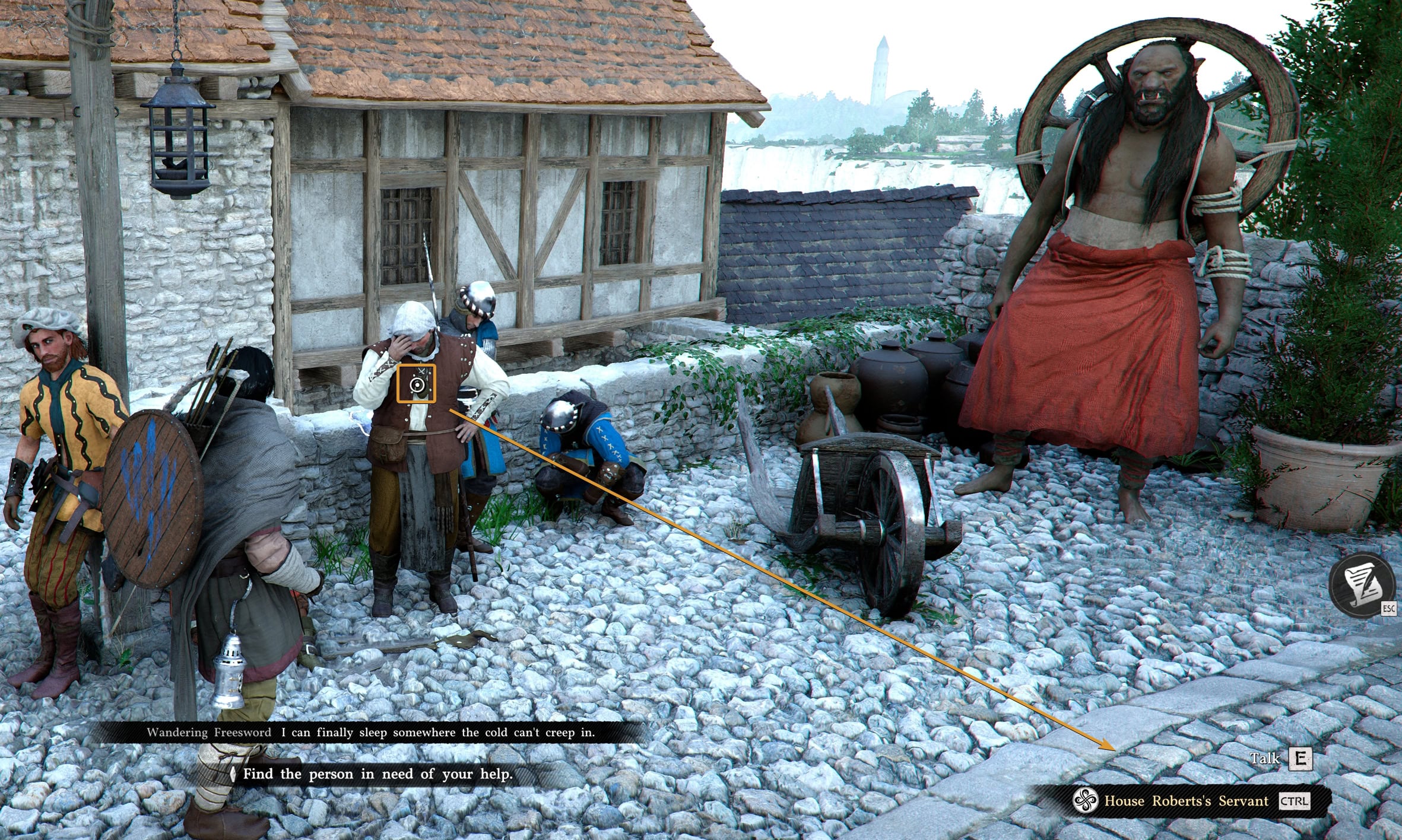 Interacting with an important NPC