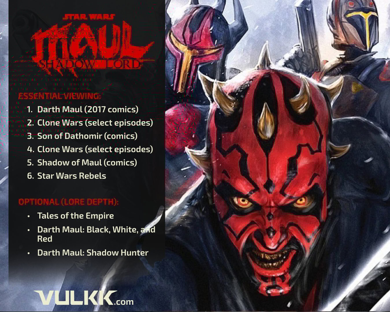 Maul Shadow Lord Watch and Read Order Prep Guide Summary