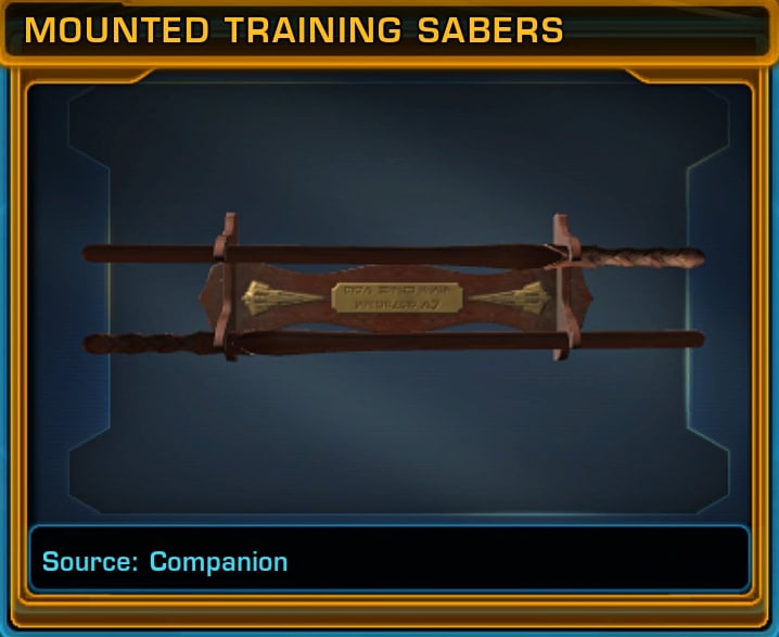 Mounted Training Sabers