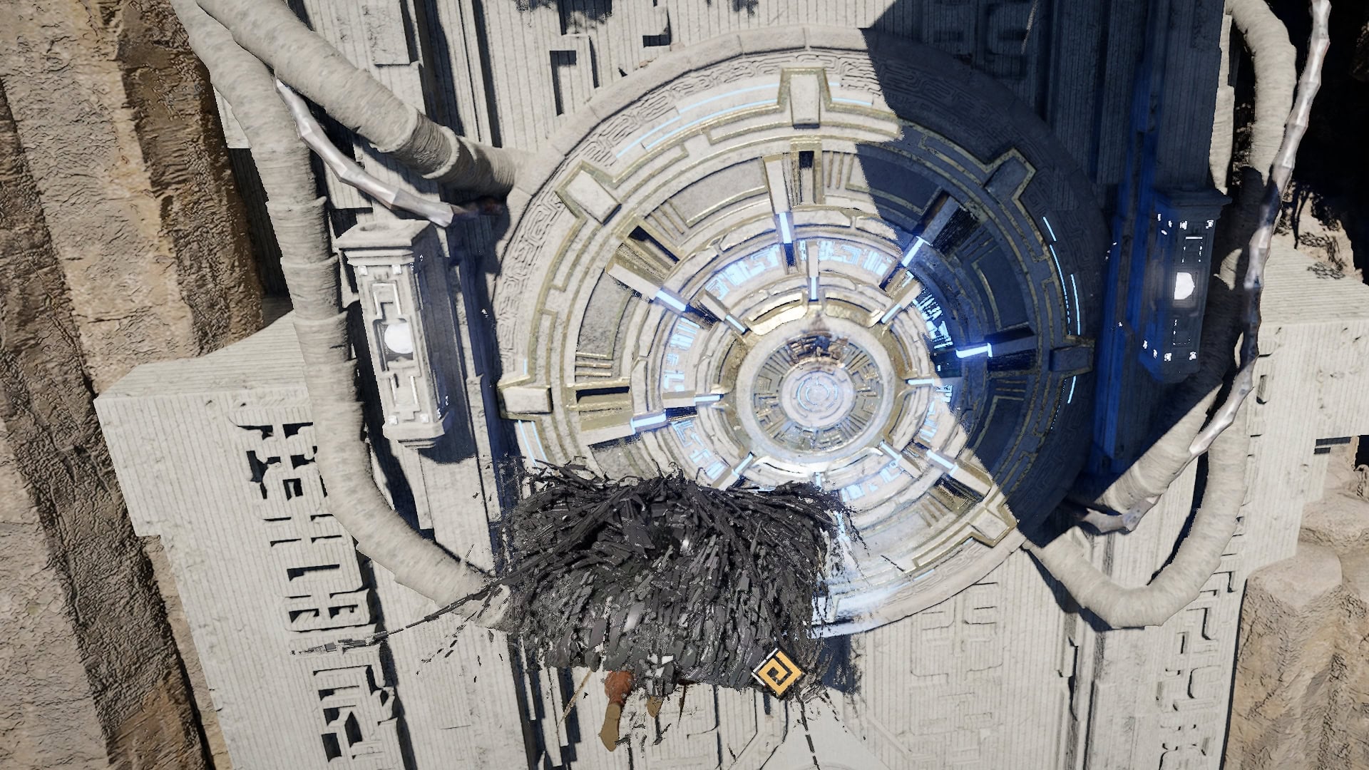 Push the final button to complete the puzzle