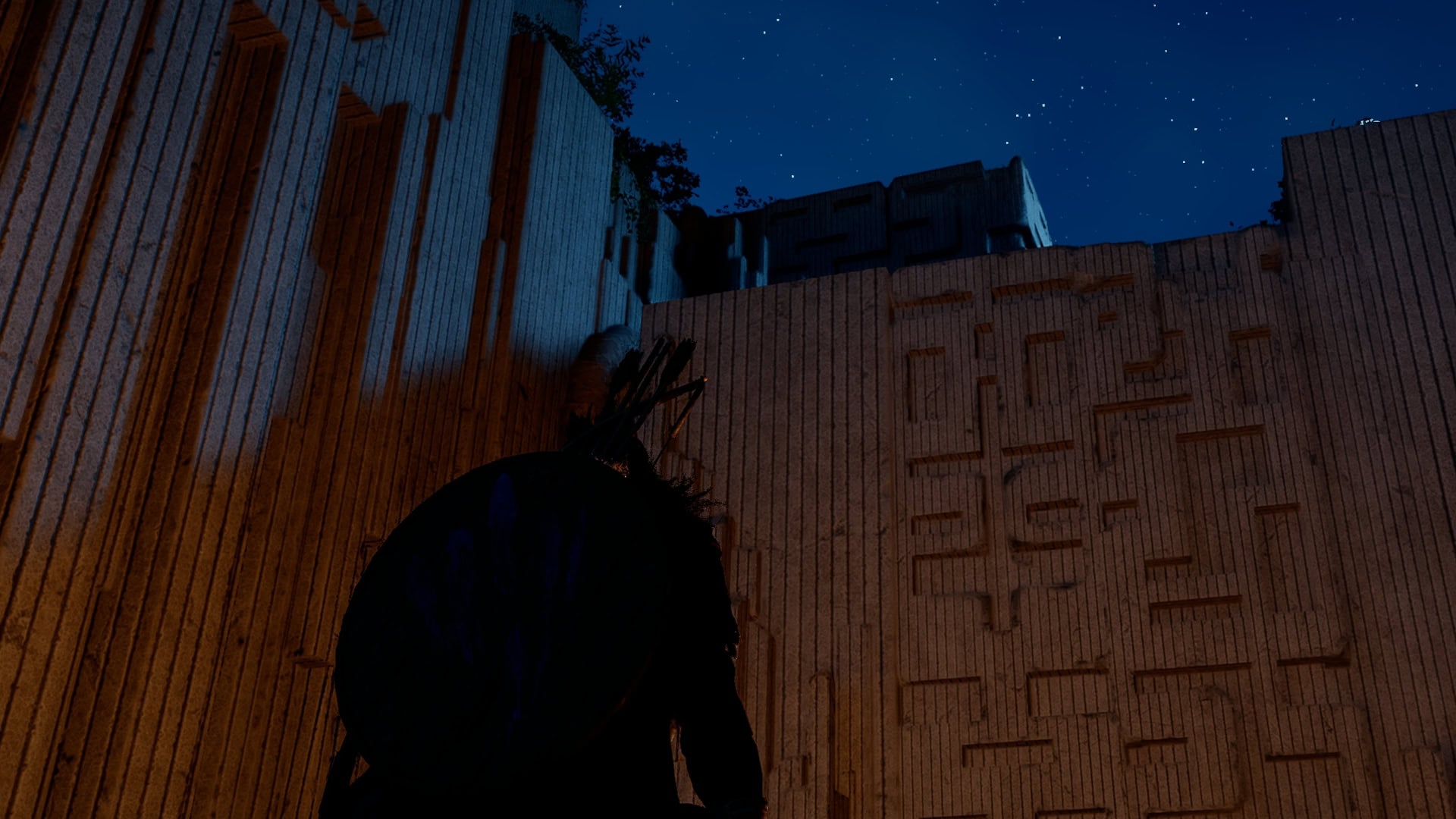 Head up by climbing the wall