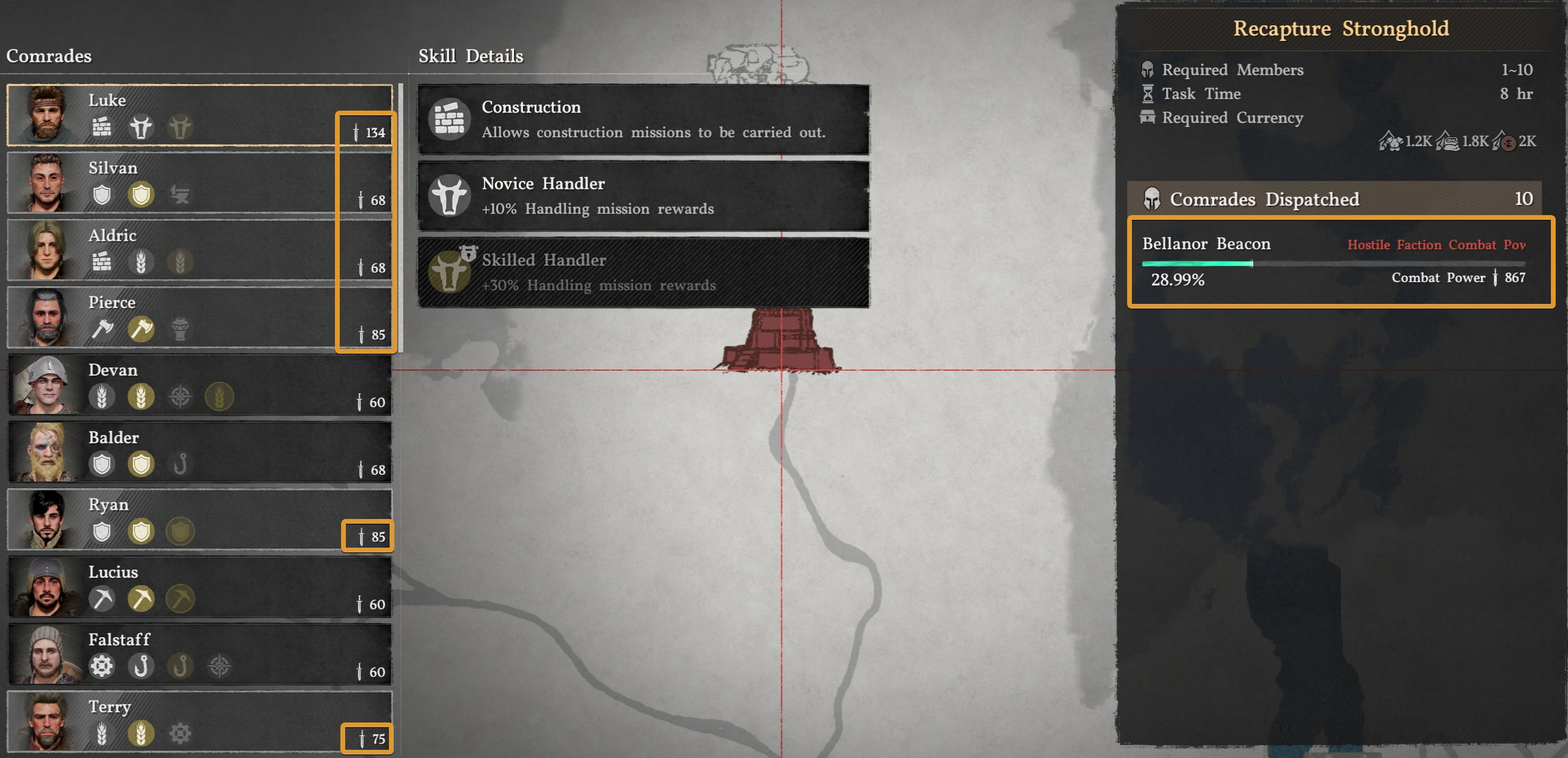Missions UI from the Greymane camp UI