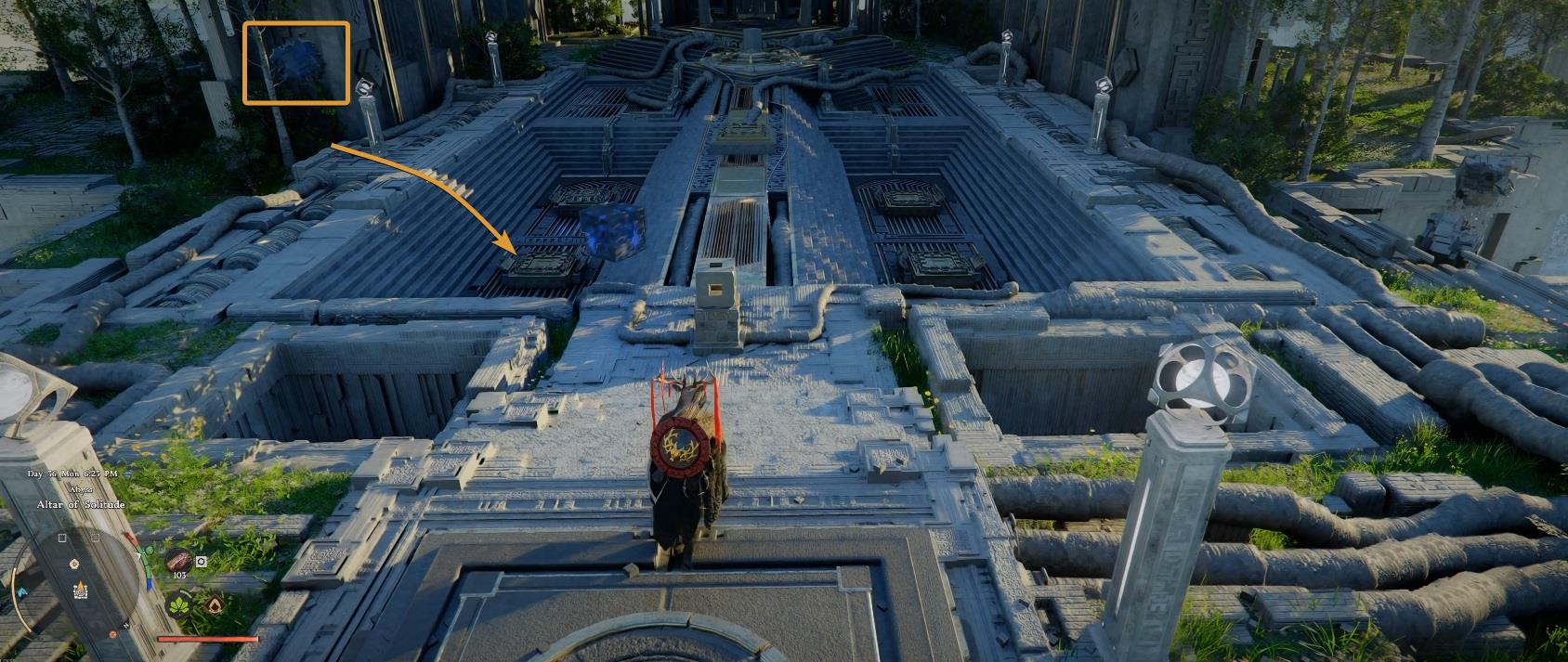 Grab and place the power source onto the socket on the left side