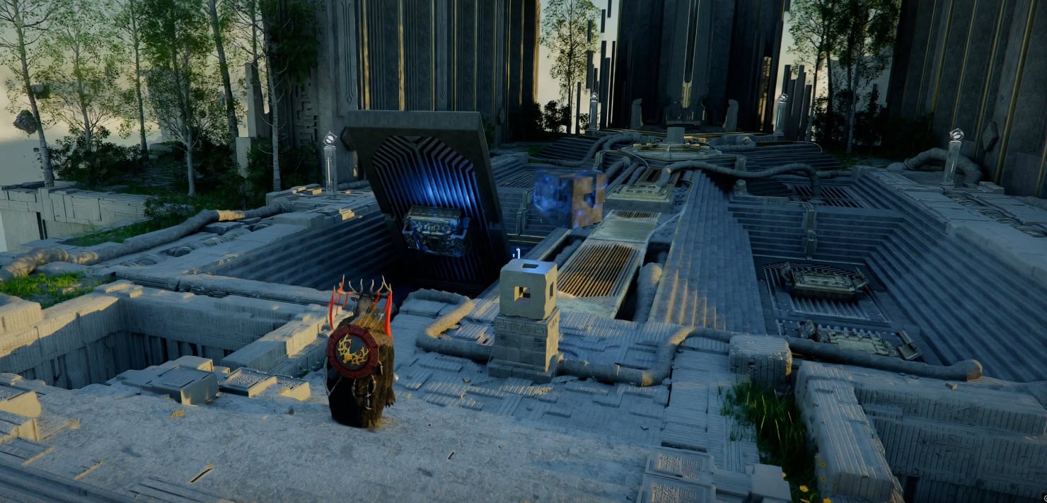 Remove the energy cube from the pedestal