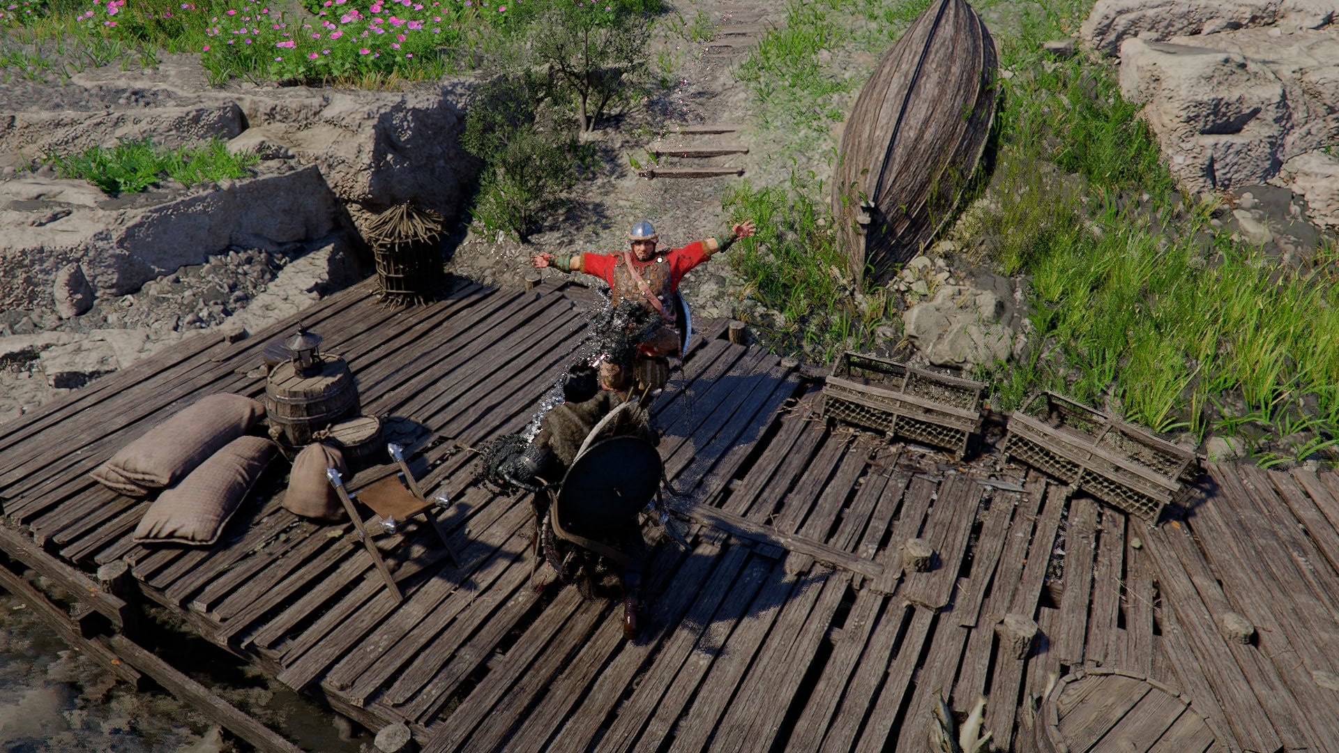 Kliff using Axiom Force to pull an enemy closer - the effect of the skill