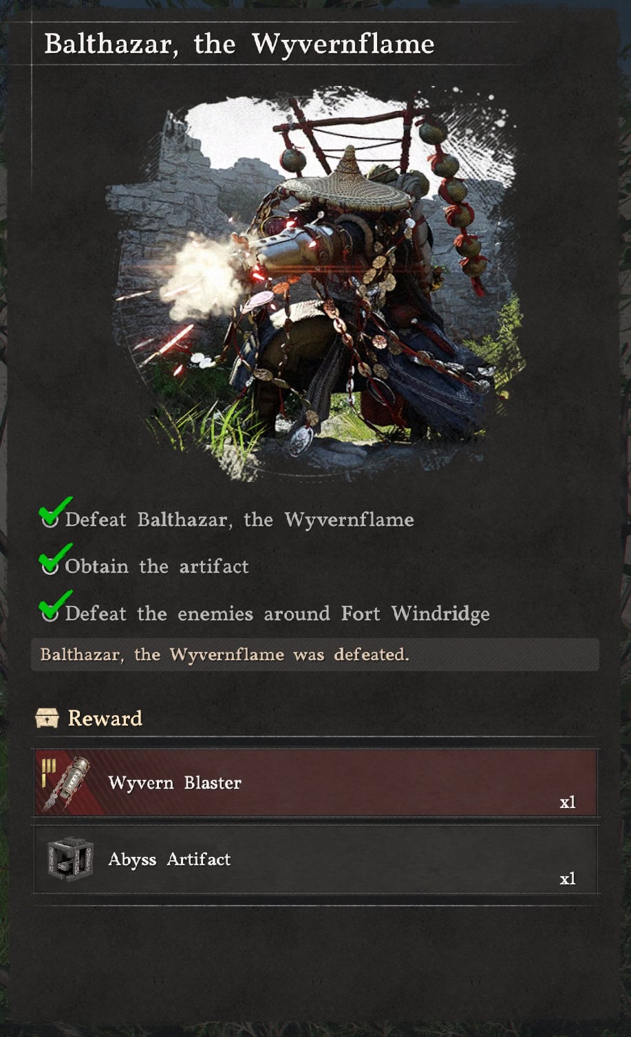 Balthazar Quest Objectives