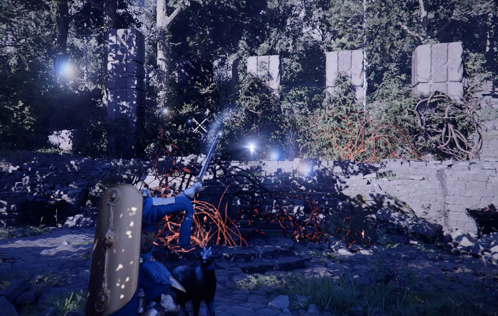 Using Blinding Flash to clear the vines