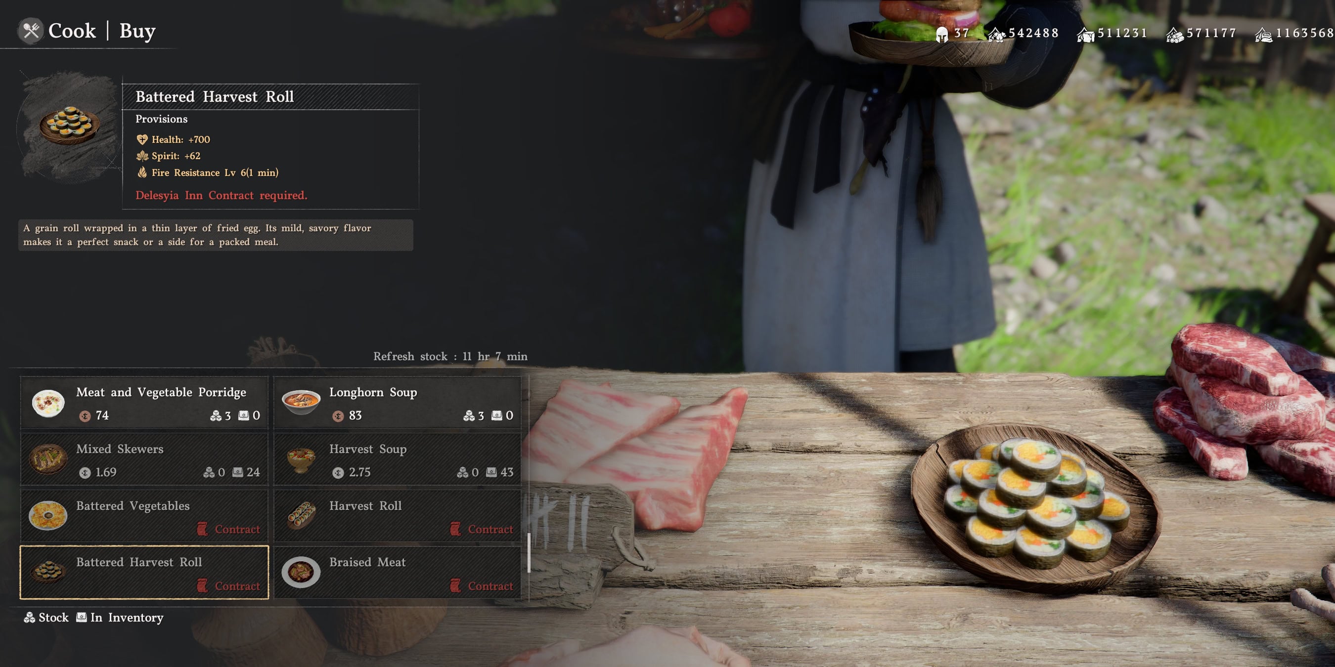 Additional items available at vendors after obtaining their trust