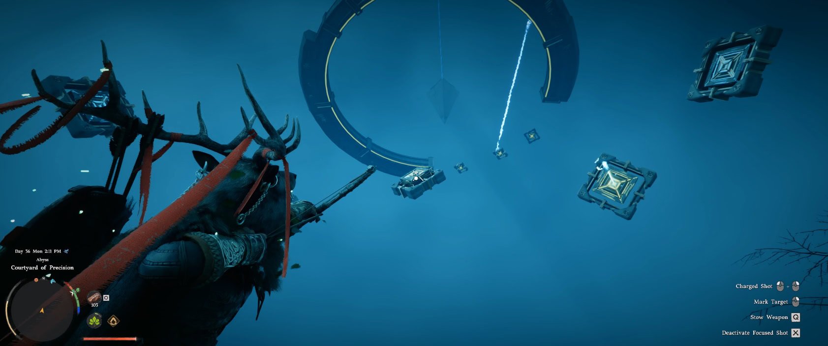 Yellow markers changing position and rotating