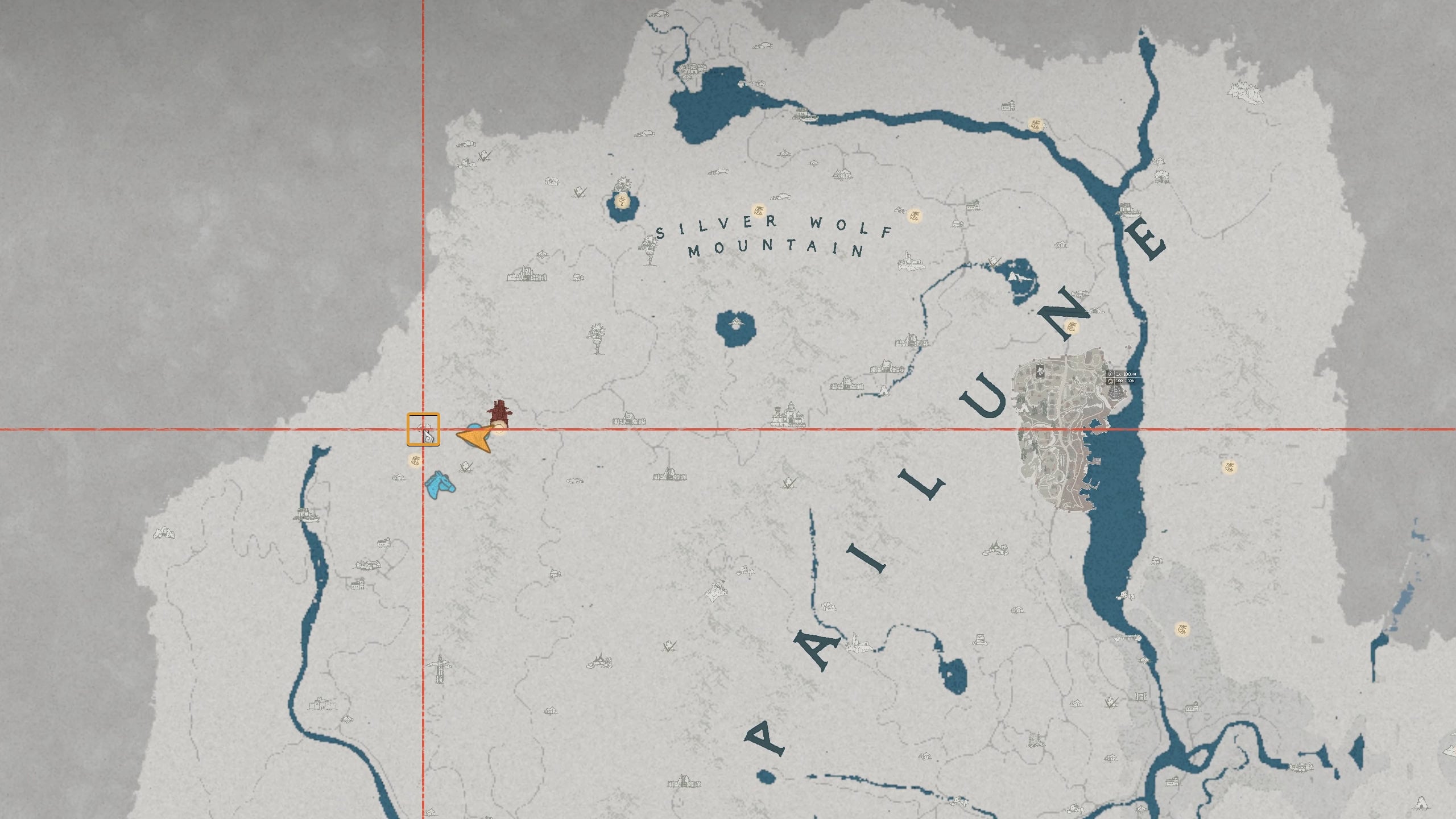 Five-Finger Mountain Ruins Stone Blocks Puzzle Map