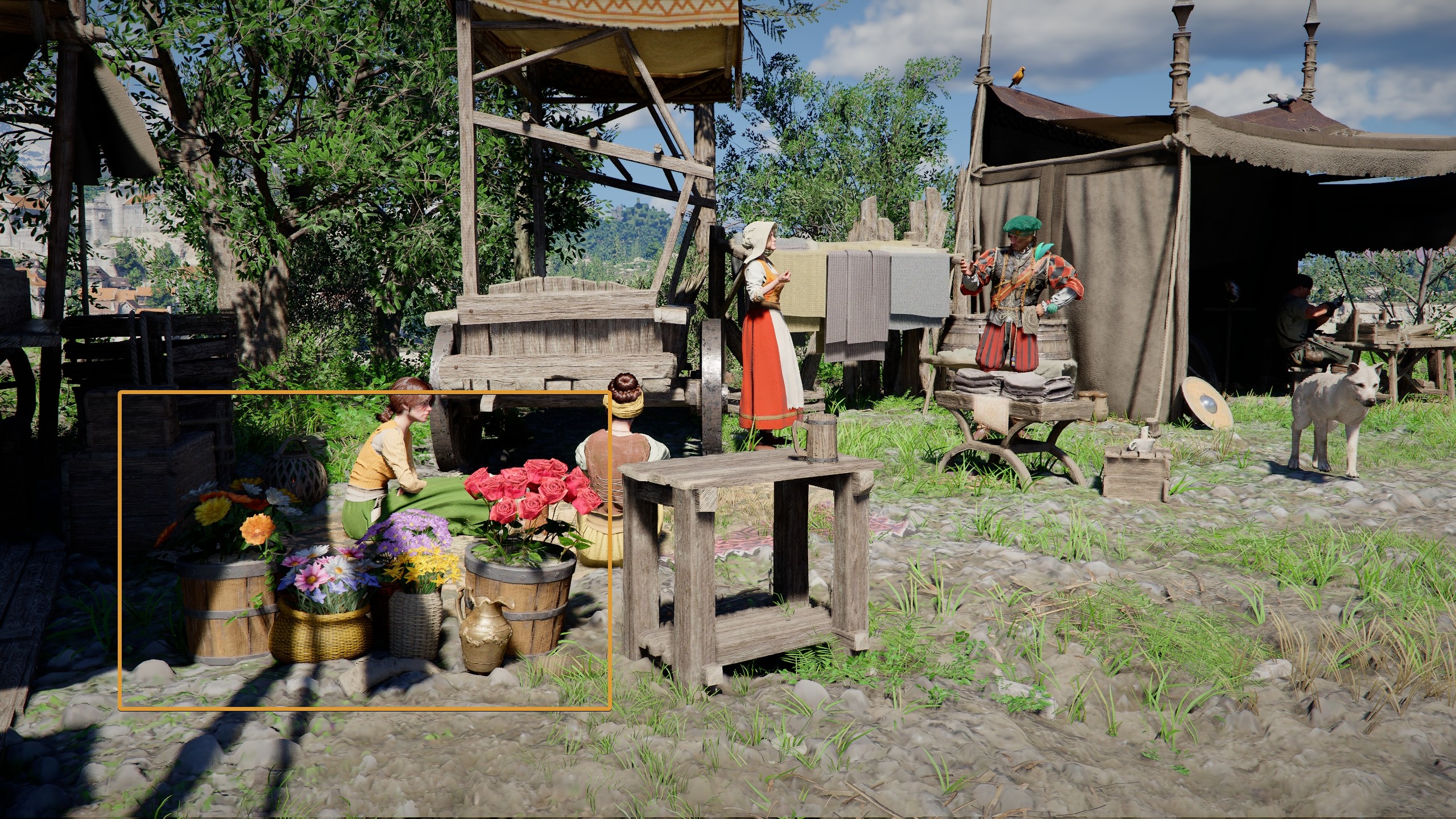 Location in the Graymane camp where you can collect free flowers to gift away
