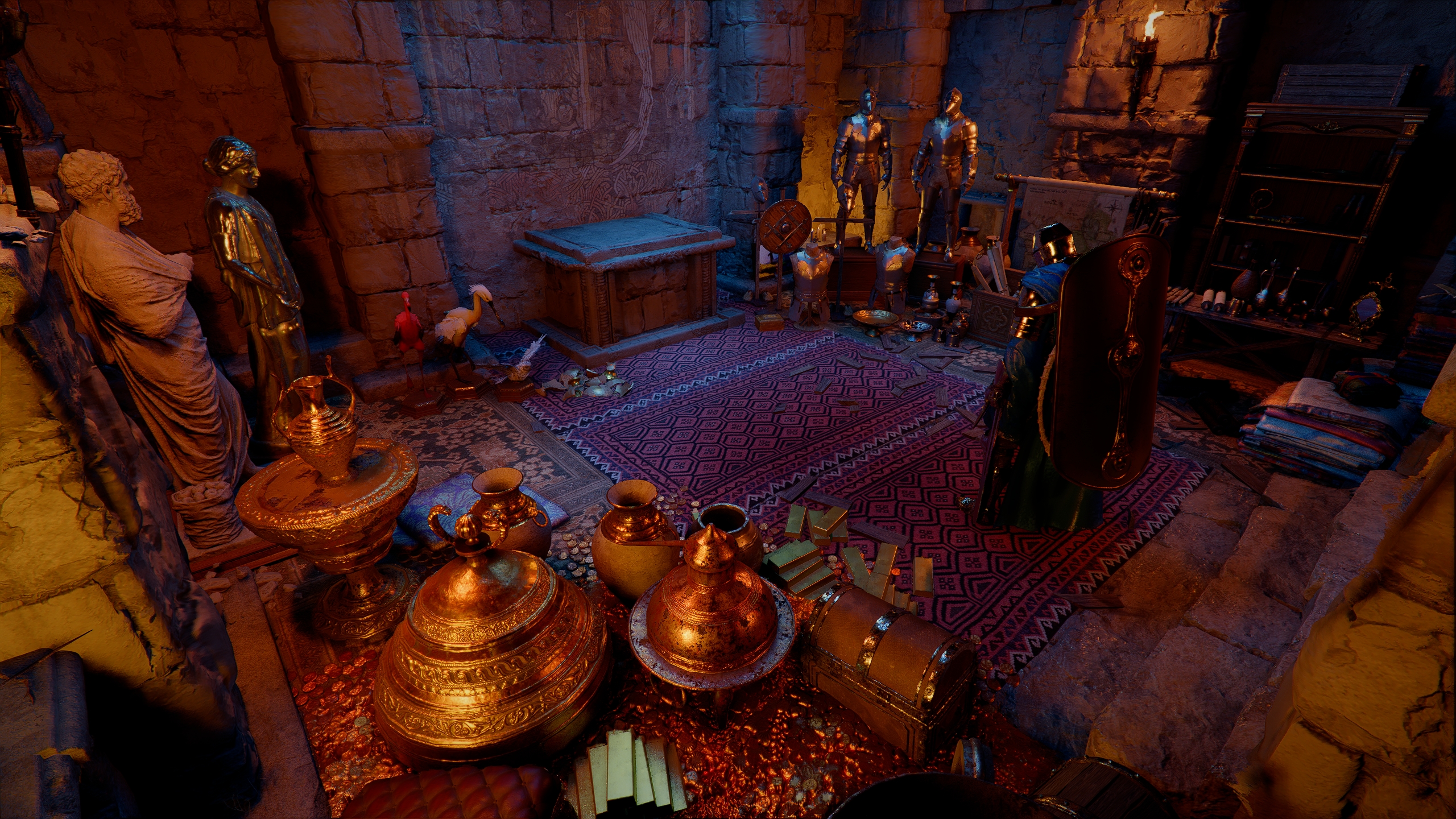 The treasure room after the puzzle