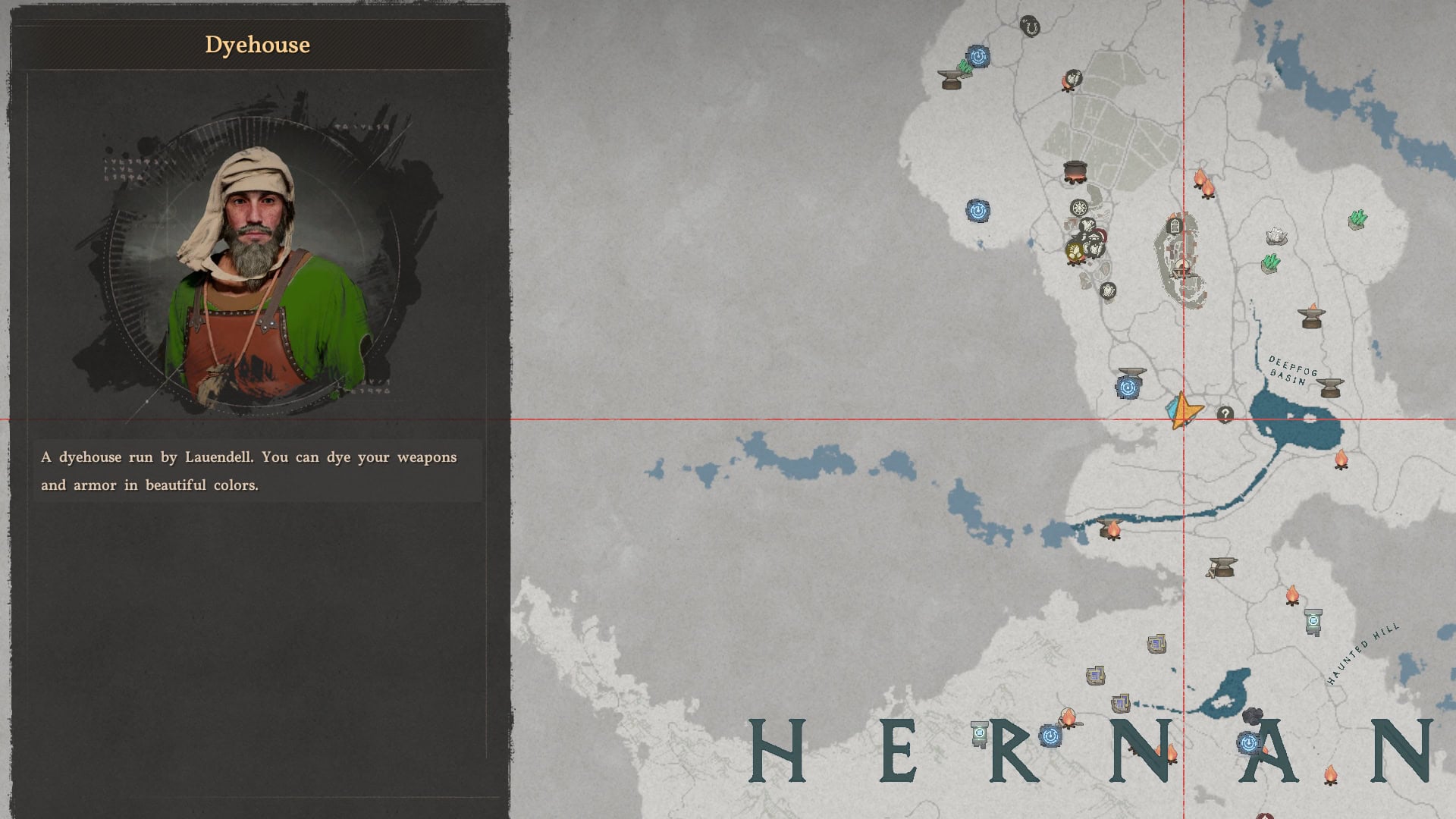 Green Dye Vendor (Calphadean) Map Location