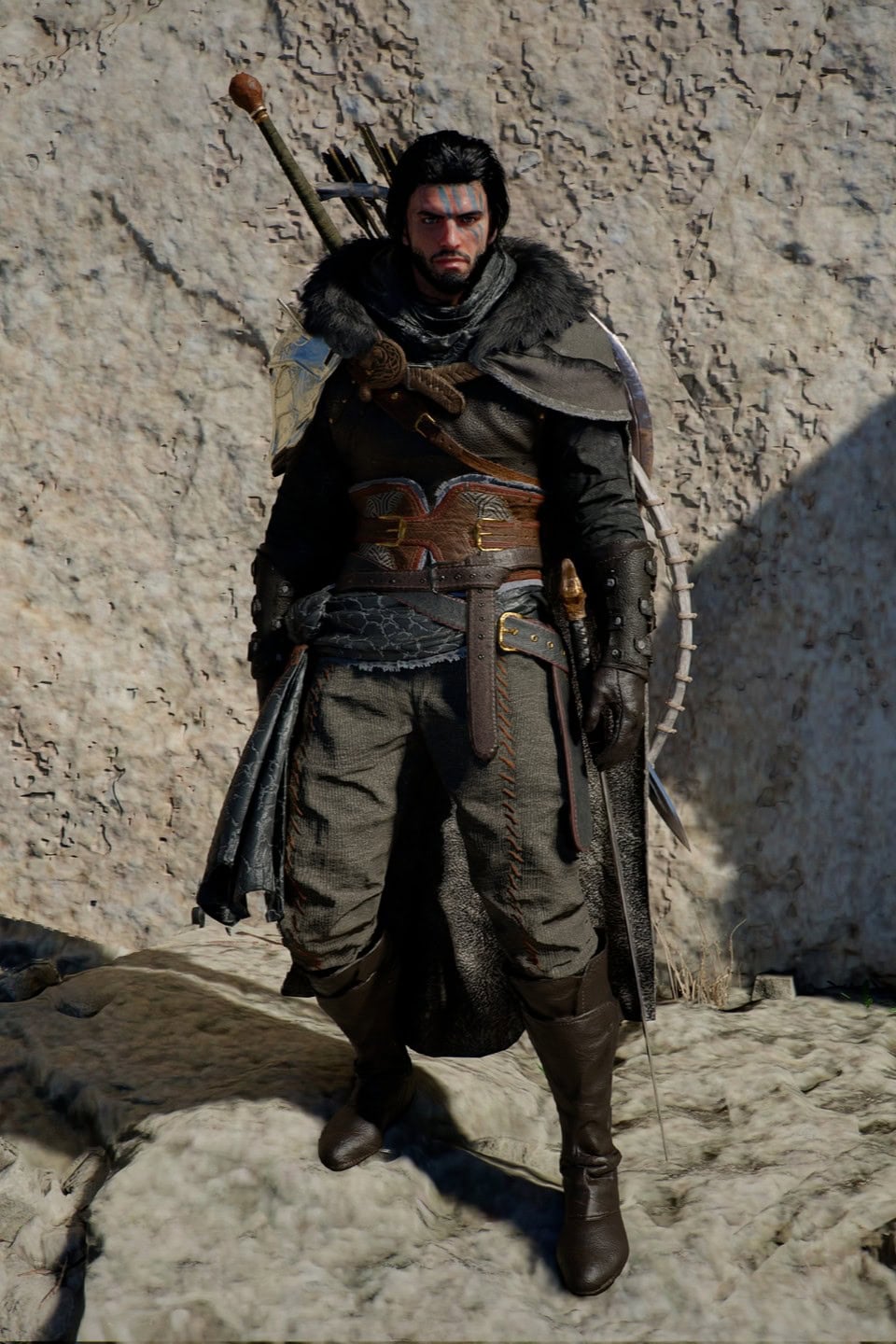 Grey Wolf's Leather Armor in Crimson Desert (Kliff's Graymane Classic Outfit) - Front Preview