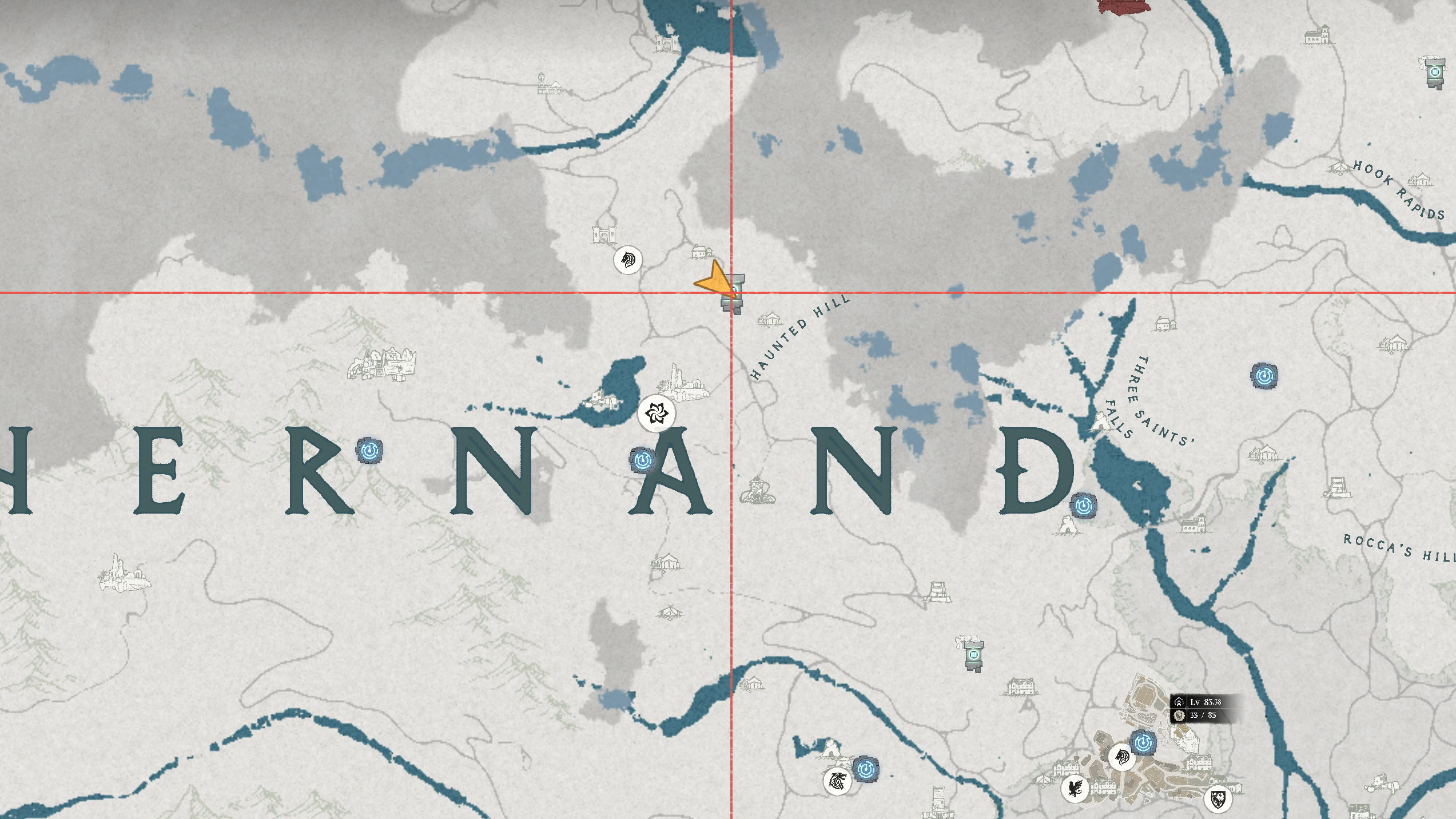 Hunter's Cabin Ancient Ruins Location on the Map