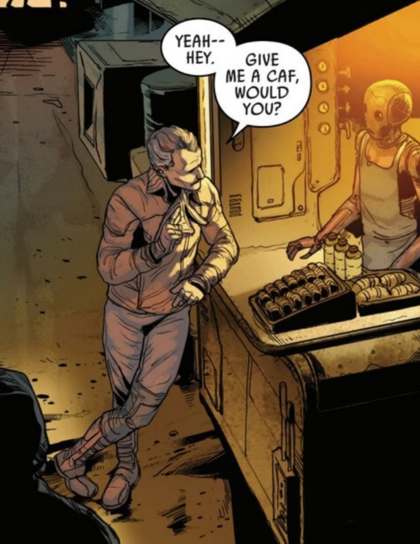 Lawson asks for coffee, still from Shadow of Maul #2