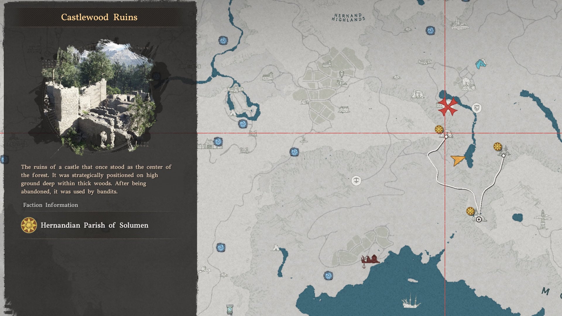 Sunset Reed Leather Cloak Map