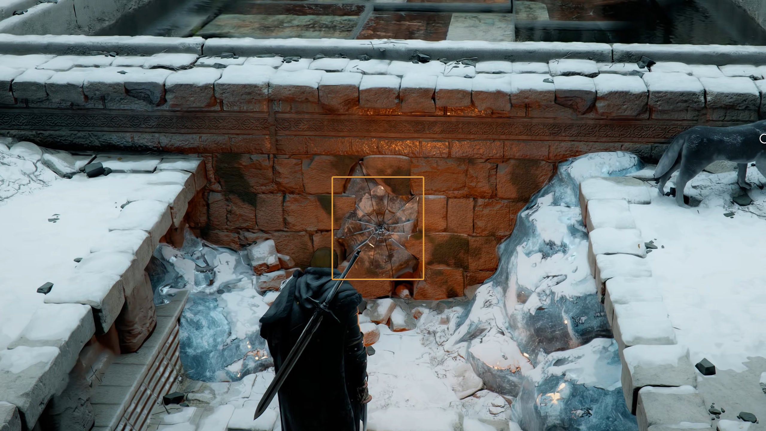 Use Force Palm to break the ice from the hole