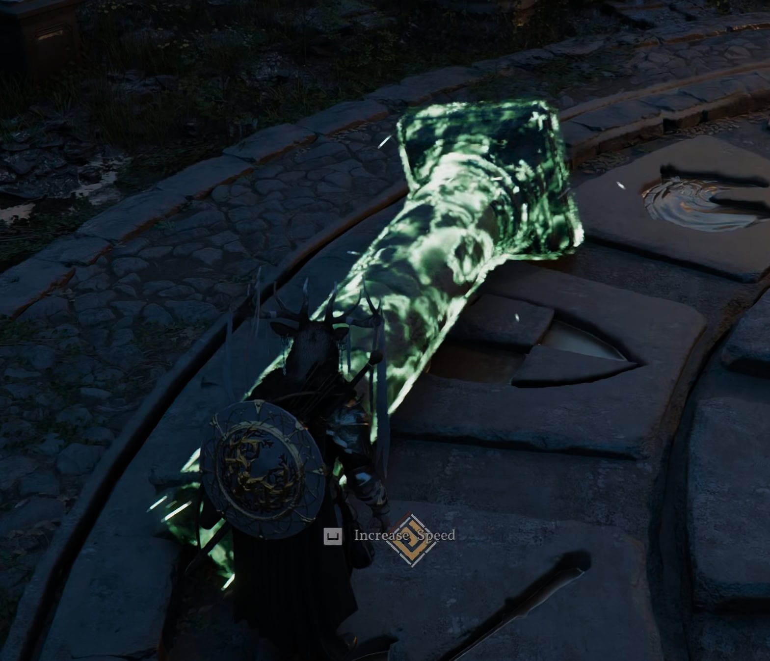 Use Nature's Grasp to move the pillars