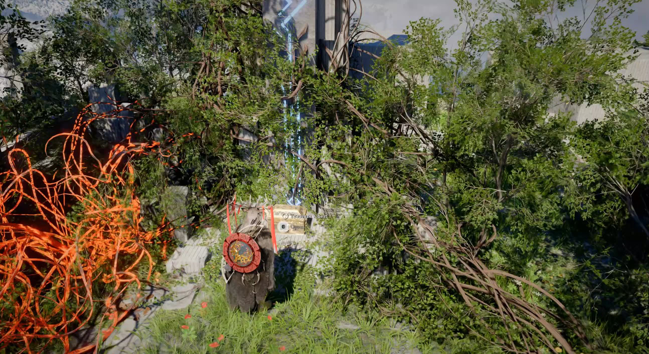 Optional treasure chest across from the Abyss Artifact's location