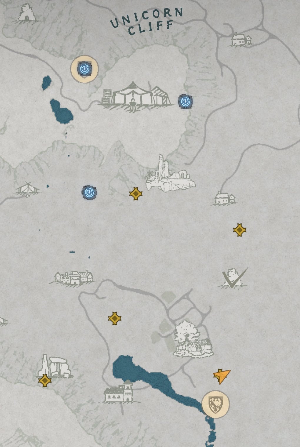 Azure Moon Labyrinth Symbols Map