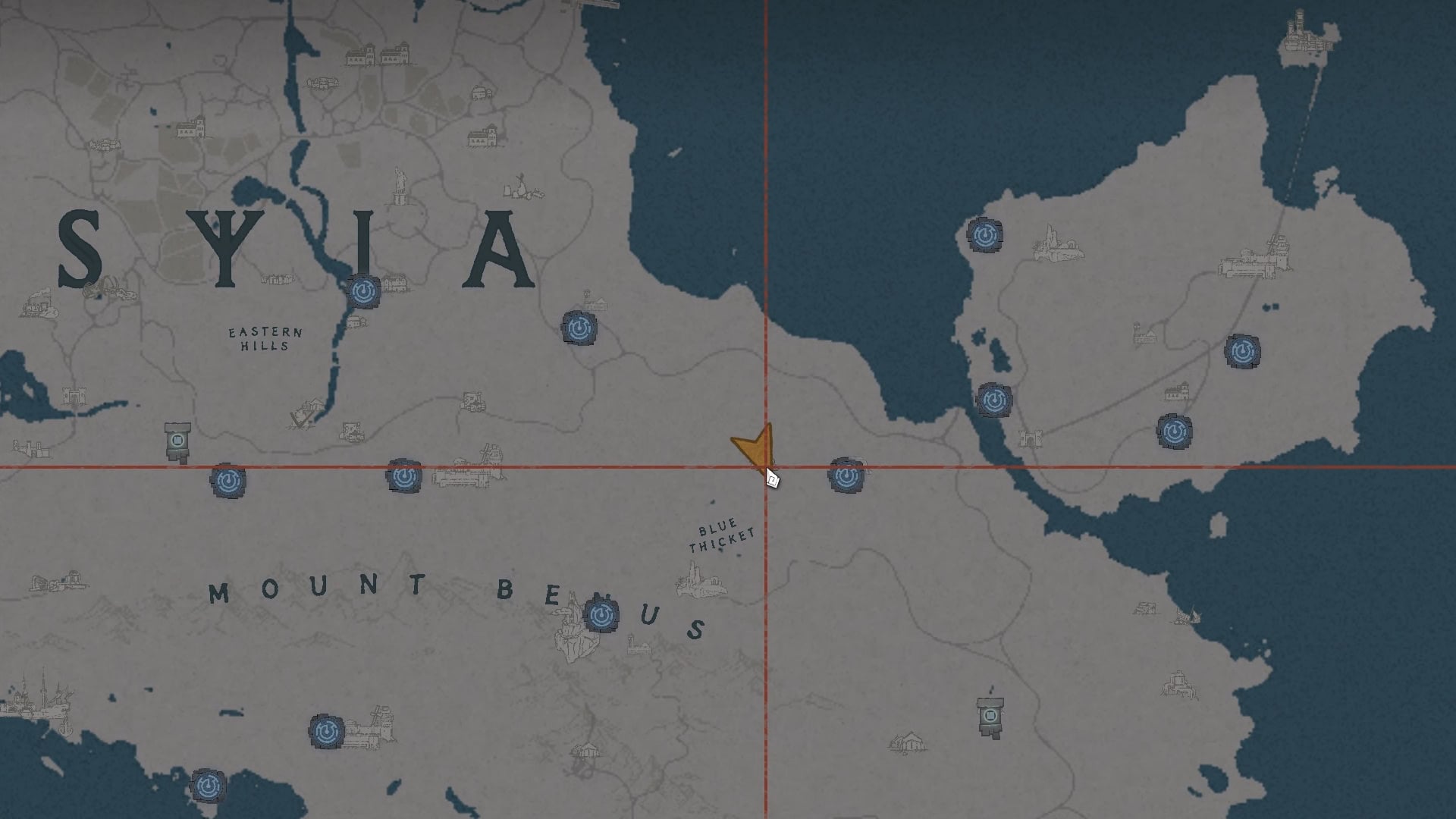 Blue Thicket Ruins Location Map