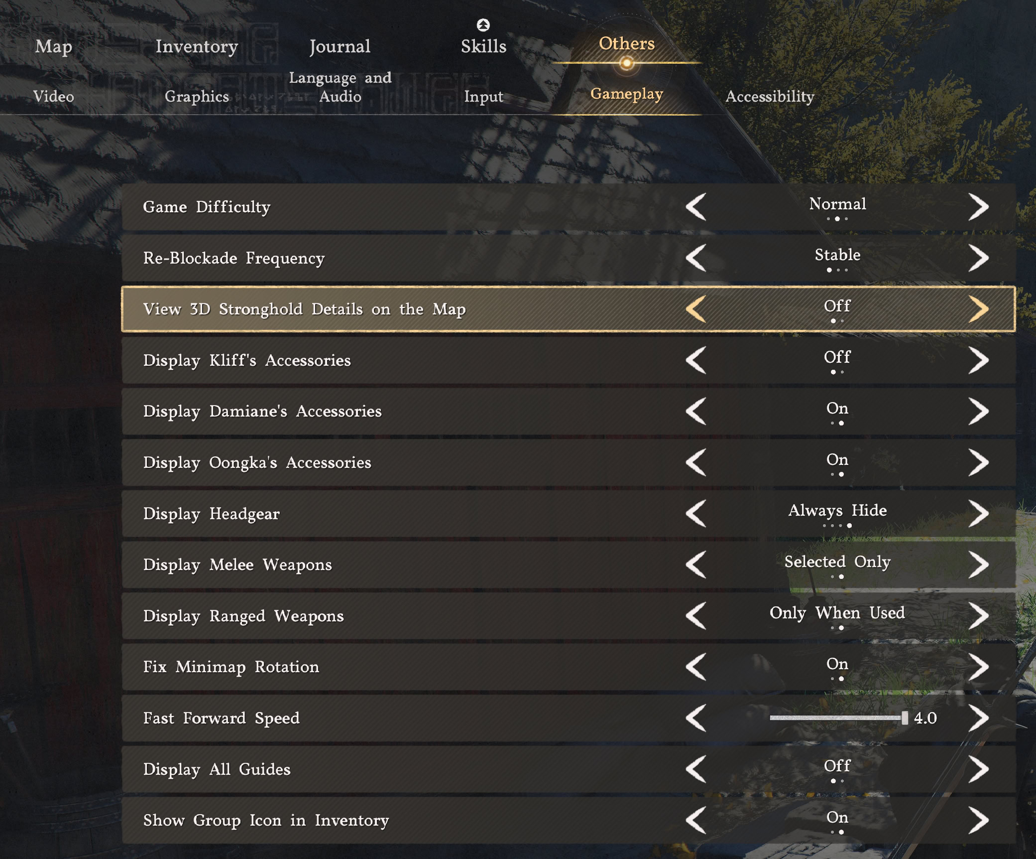 Crimson Desert Settings - View 3D Strongholds on the Map