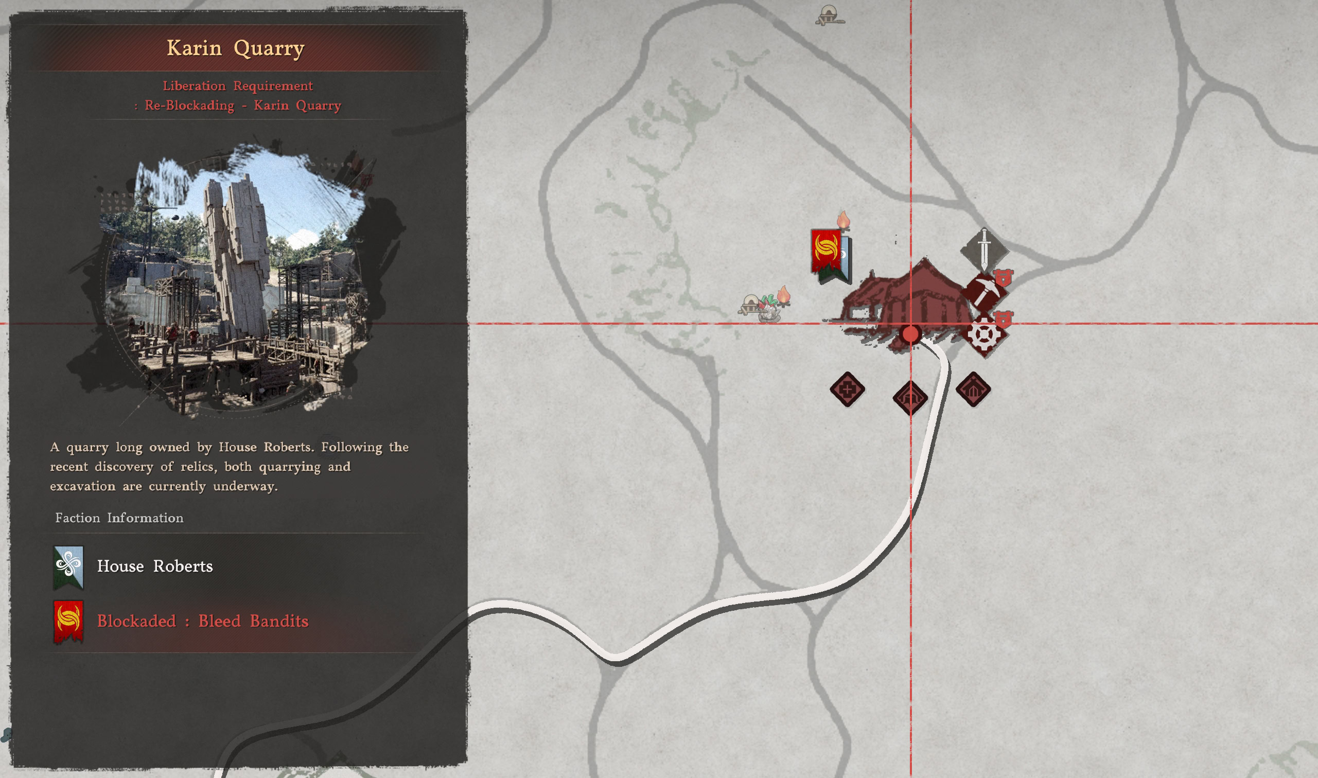 Re-blockaded location and label