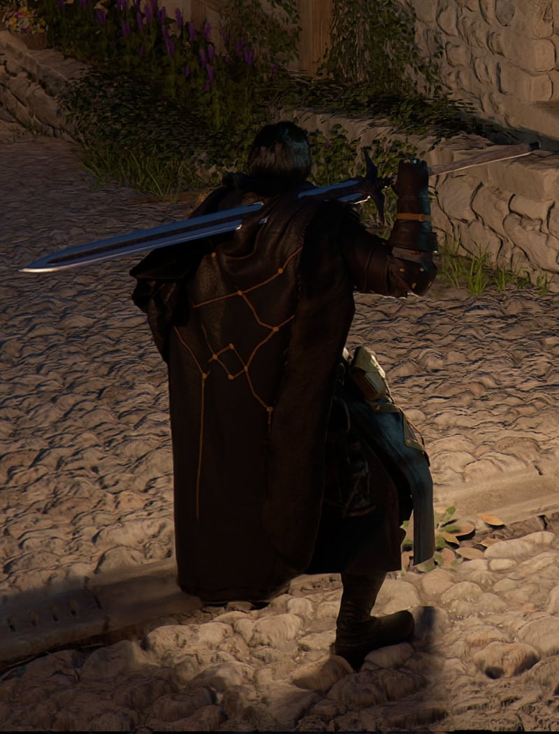 Sheath Hidden while Holding Weapon