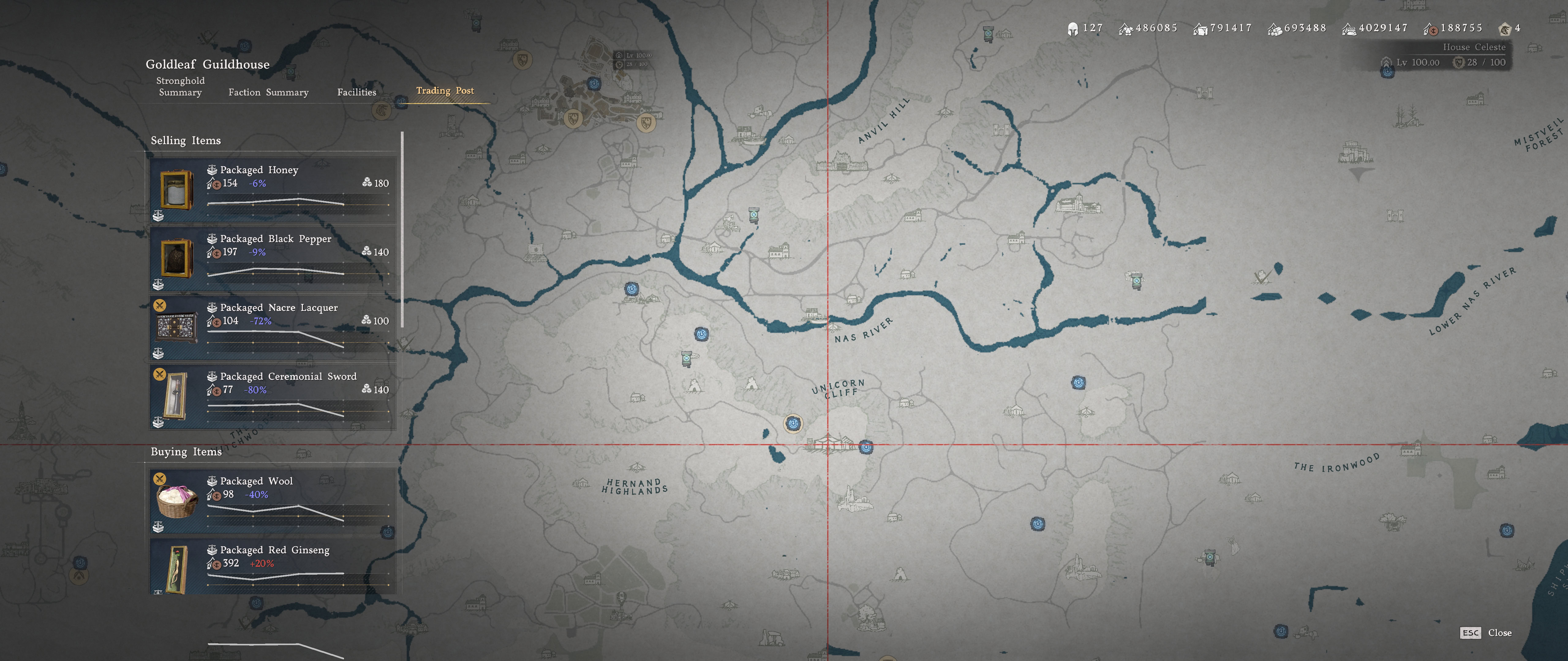 Trading Post Map Inspect UI