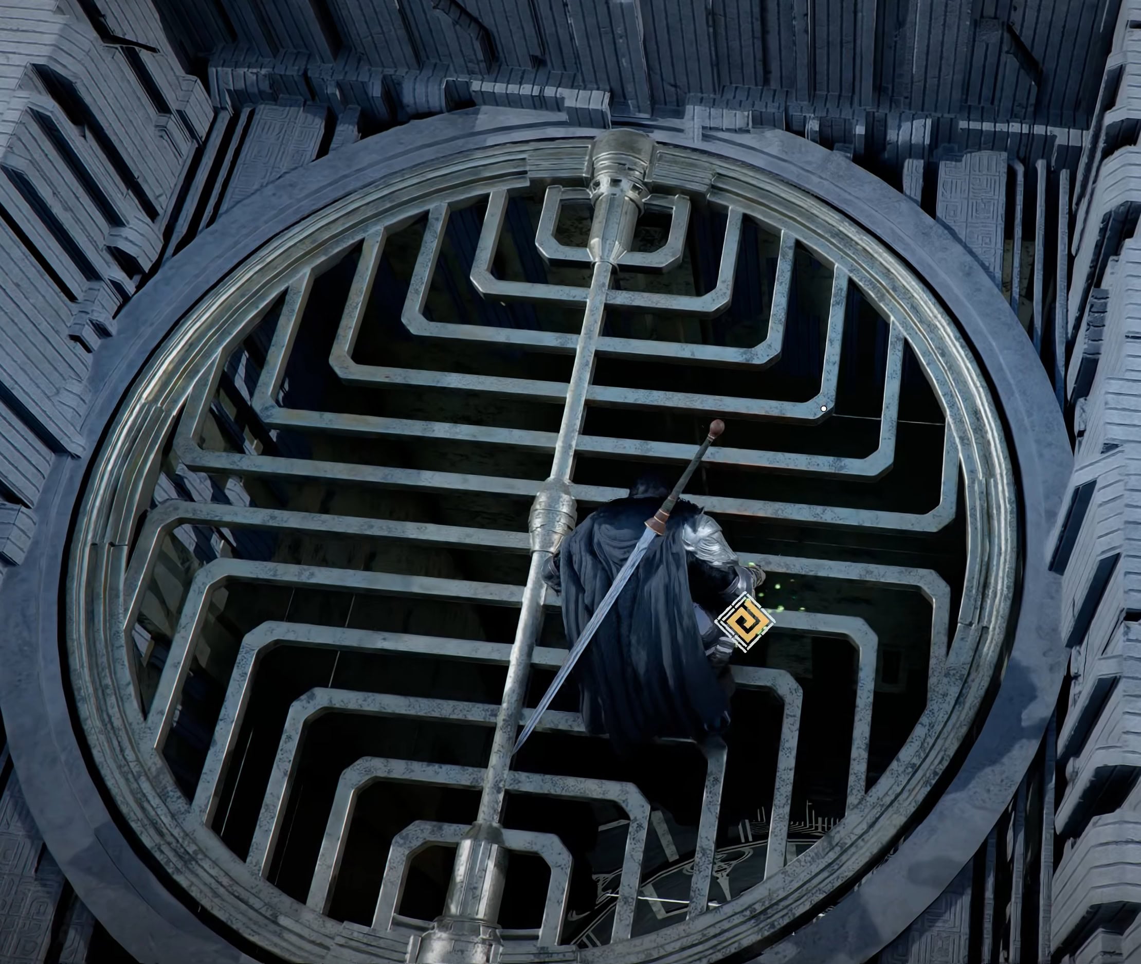 Use Force Palm to flip the metal grate