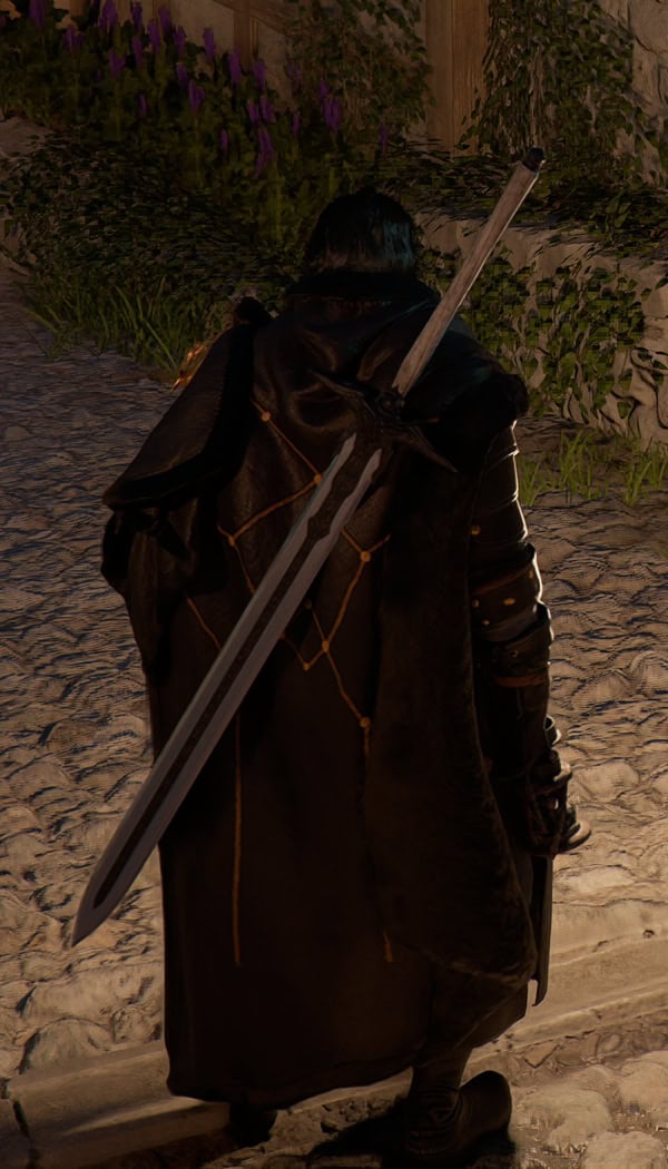 Weapon Sheathed, sheath hidden