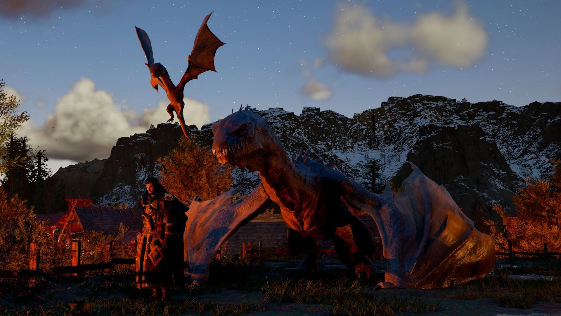 Wyvern Mount and Baby Wyvern Pet in Crimson Desert