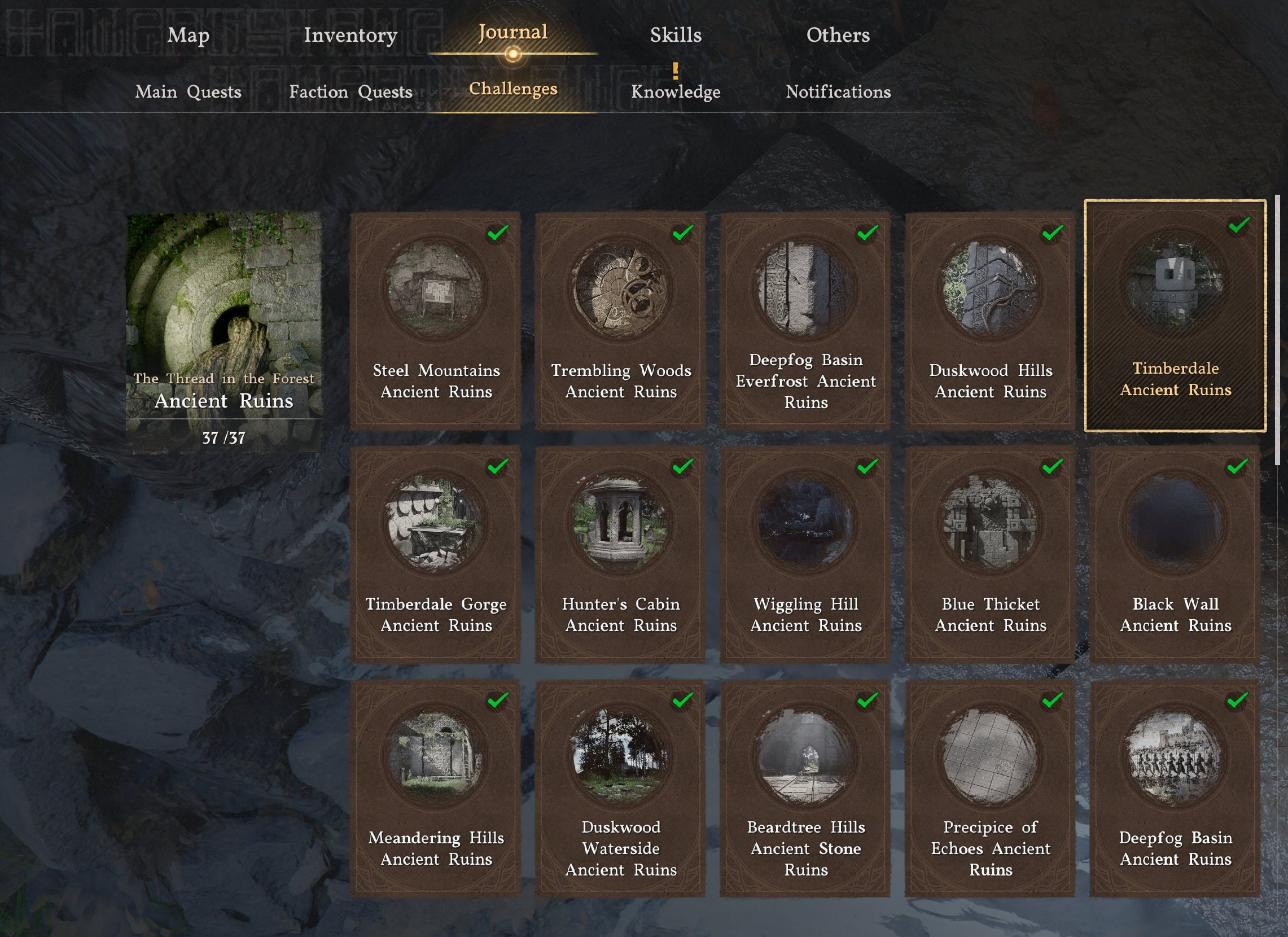 Crimson Desert Ancient Ruins Challenges List